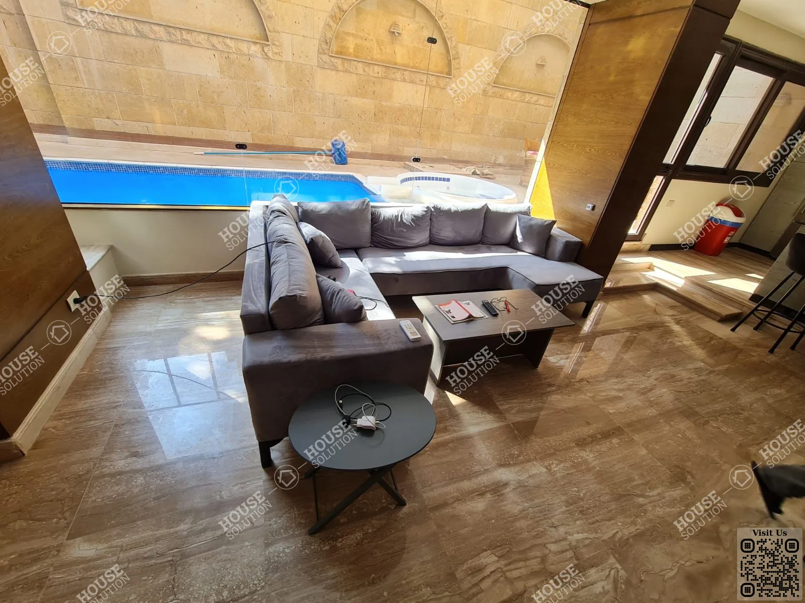 RECEPTION  @ Ground Floors For Rent In Maadi Maadi Sarayat Area: 145 m² consists of 2 Bedrooms 2 Bathrooms Modern furnished 5 stars #5620-0