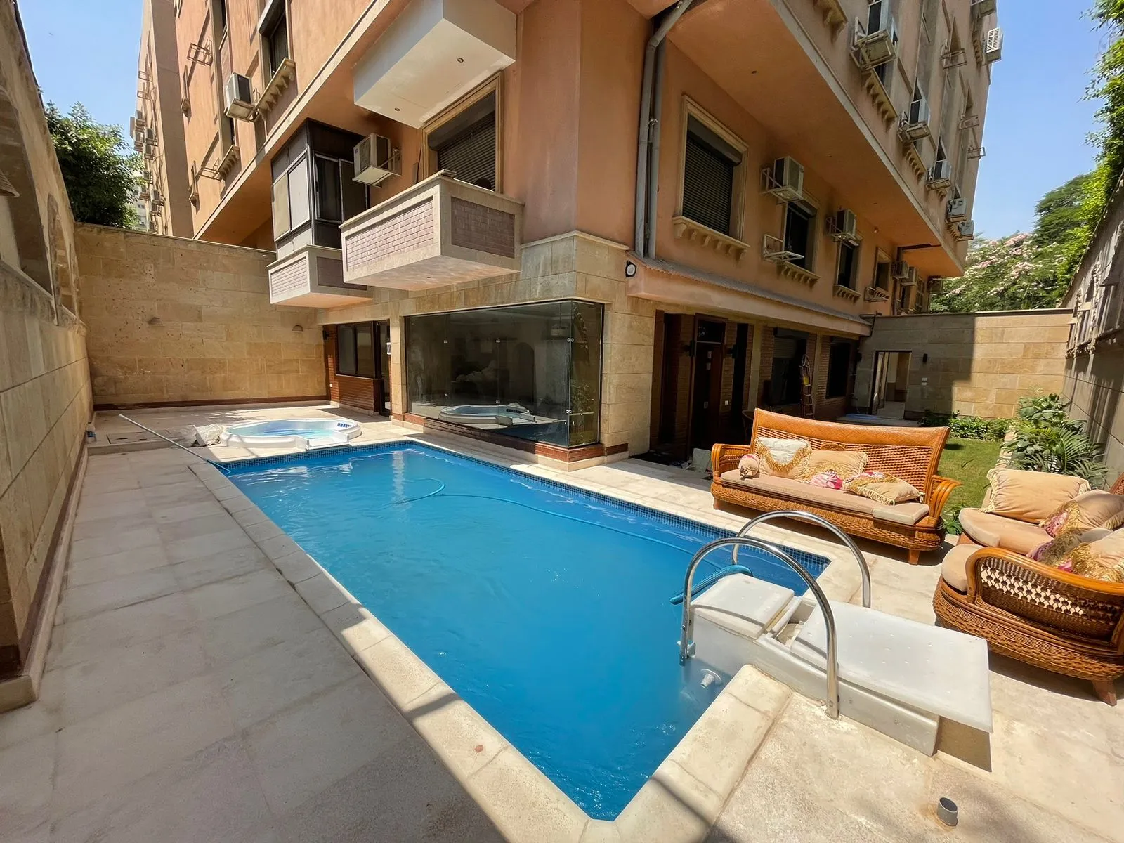 Ground Floors For Sale In Maadi Maadi Sarayat Area: 145 m² consists of 2 Bedrooms 2 Bathrooms Modern furnished 5 stars #5620