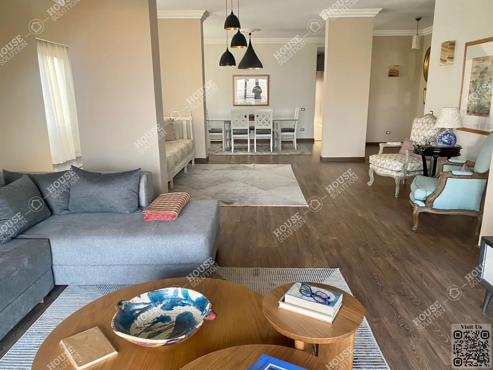 RECEPTION  @ Apartments For Rent In Maadi Maadi Degla Area: 225 m² consists of 3 Bedrooms 2 Bathrooms Semi furnished 5 stars #5623-1