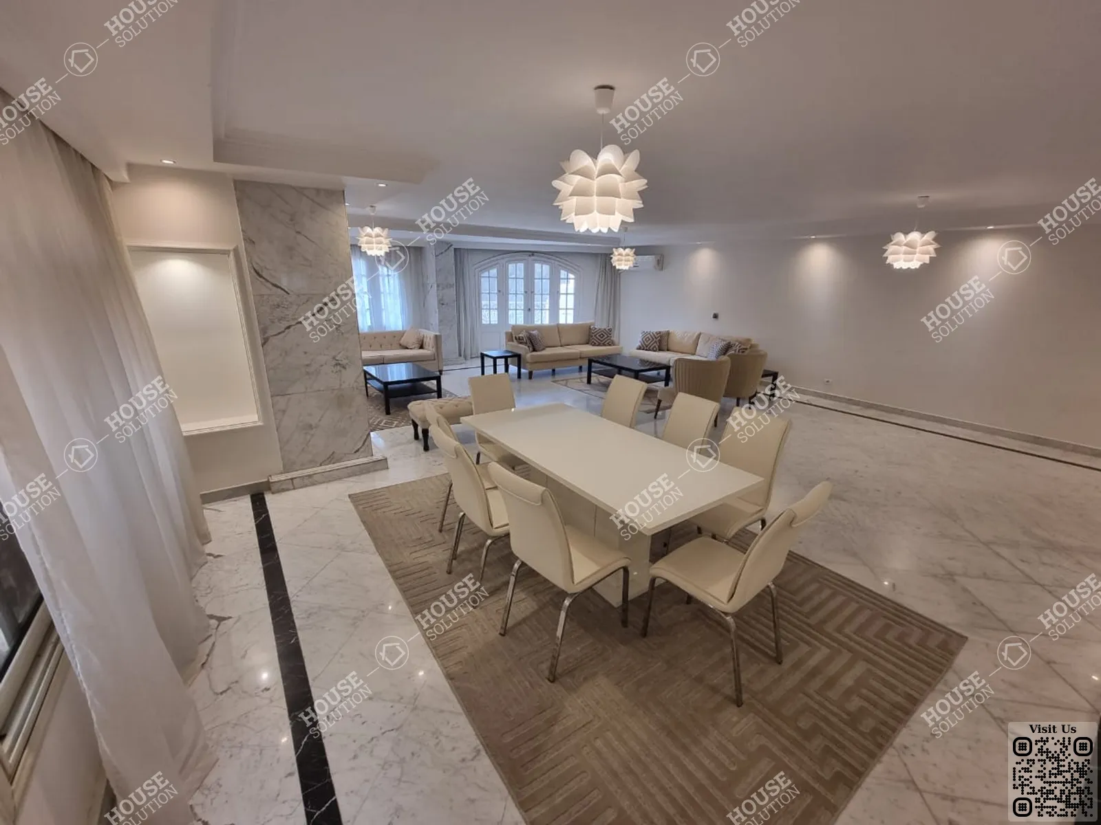 DINING AREA @ Apartments For Rent In Maadi Maadi Sarayat Area: 320 m² consists of 4 Bedrooms 4 Bathrooms Modern furnished 5 stars #5628-0