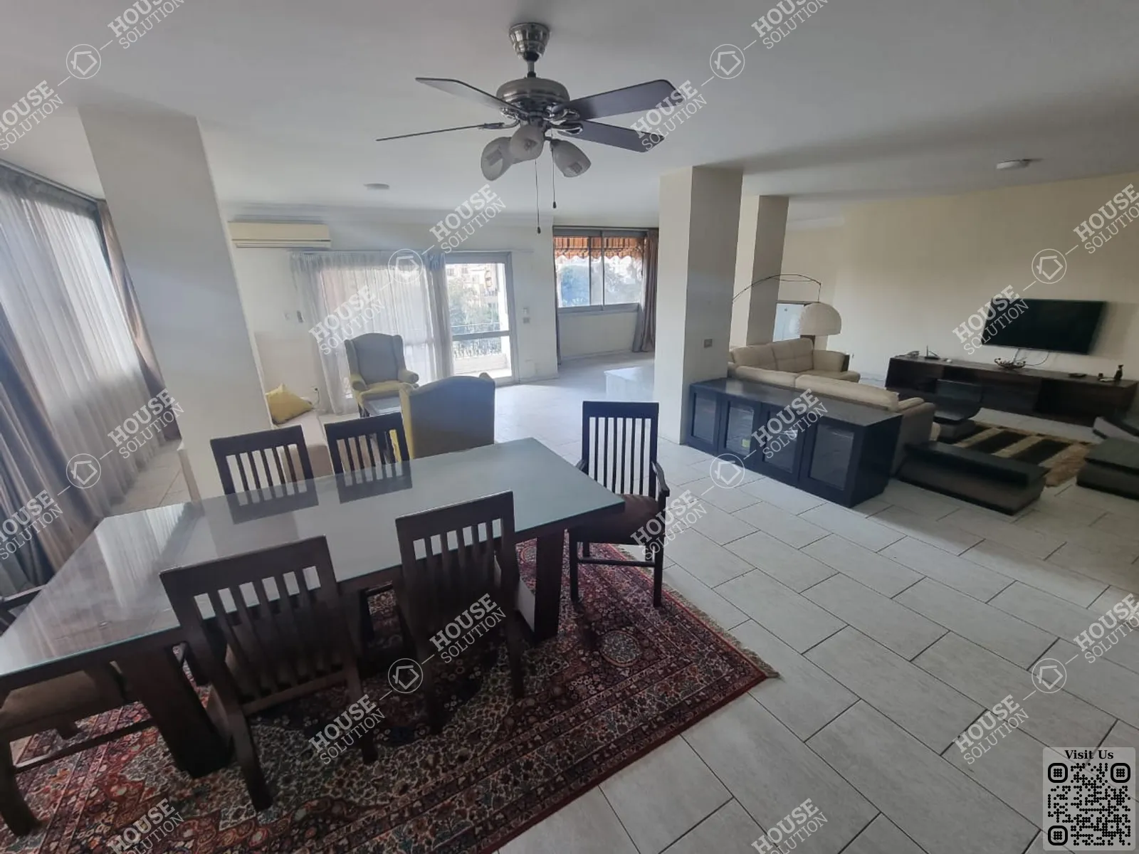 DINING AREA @ Apartments For Rent In Maadi Maadi Sarayat Area: 255 m² consists of 4 Bedrooms 4 Bathrooms Furnished 5 stars #5634-0