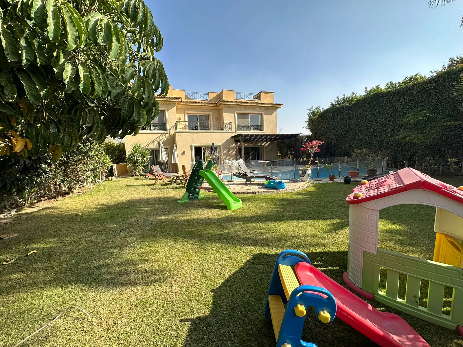 SPACIOUS VILLA WITH SWIMMING POOL FOR RENT IN KATAMEYA HEIGHTS NEW CAIRO EGYPT - #5649 - Semi furnished
