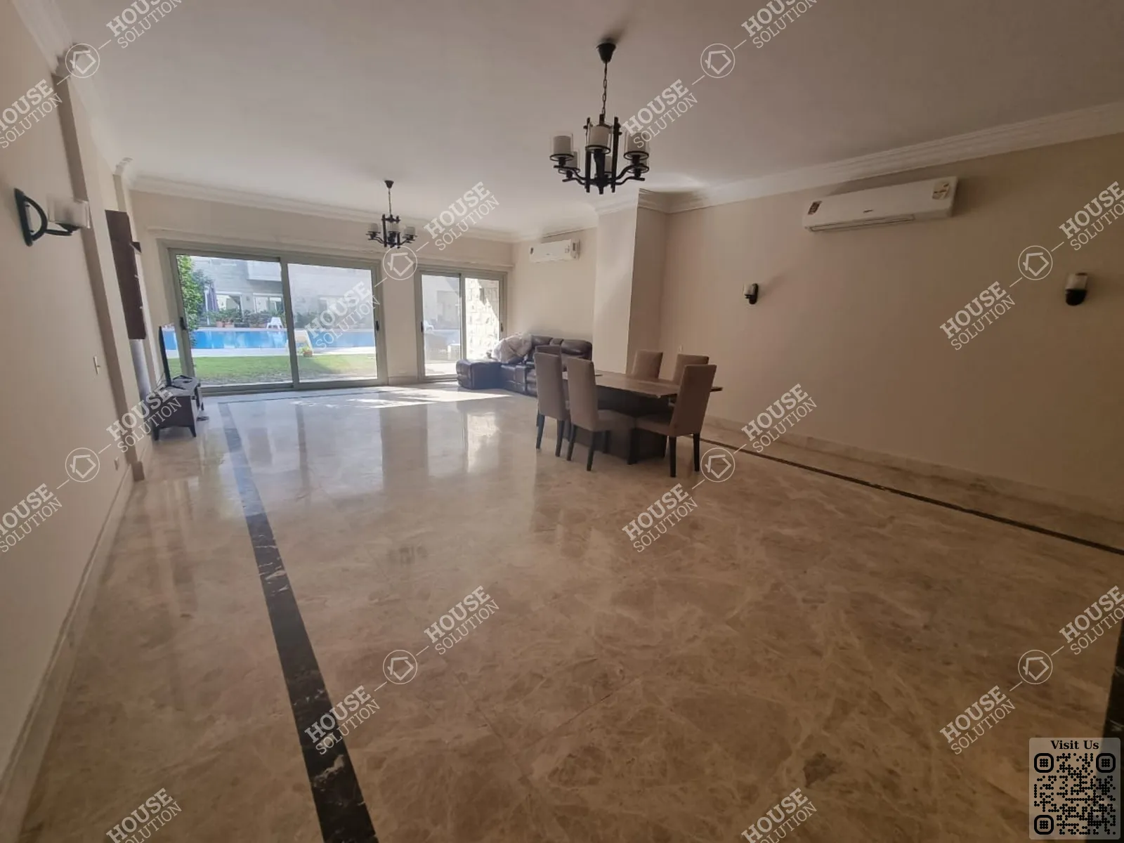 غرفة الاستقبال	 @ دور ارضي للإيجار في المعادي سرايات المعادي مساحة: 200 م² تتكون من 3 غرفة 3 حمام مفروش مودرن 5 نجوم #5651-0