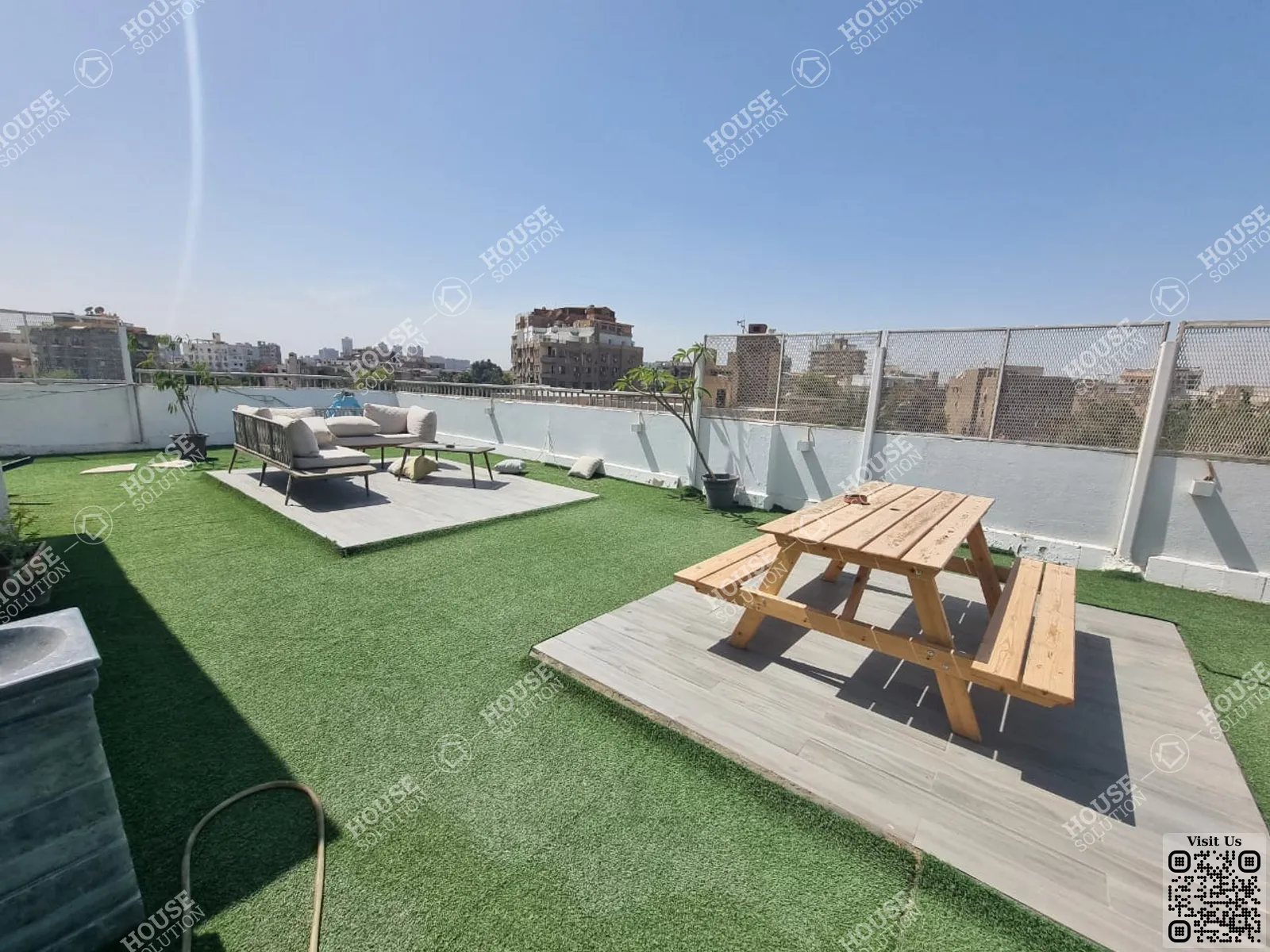 SHARED TERRACE @ Apartments For Rent In Maadi Maadi Degla Area: 140 m² consists of 2 Bedrooms 2 Bathrooms Furnished 5 stars #5657-1