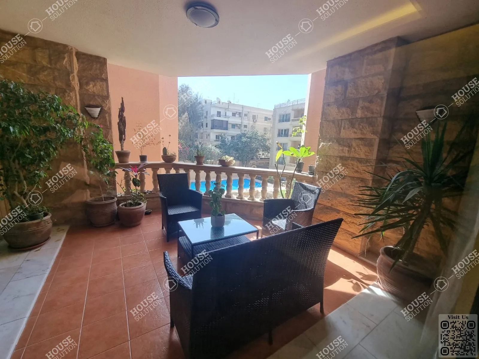 BALCONY  @ Apartments For Rent In Maadi Maadi Sarayat Area: 320 m² consists of 4 Bedrooms 4 Bathrooms Modern furnished 5 stars #5664-1