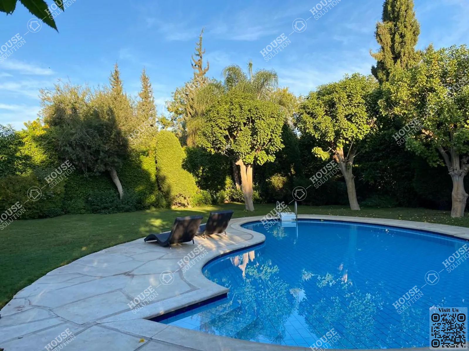 PRIVATE SWIMMING POOL  @ Villas For Rent In Katameya katameya Heights Area: 850 m² consists of 5 Bedrooms 6 Bathrooms Semi furnished 5 stars #5673-2