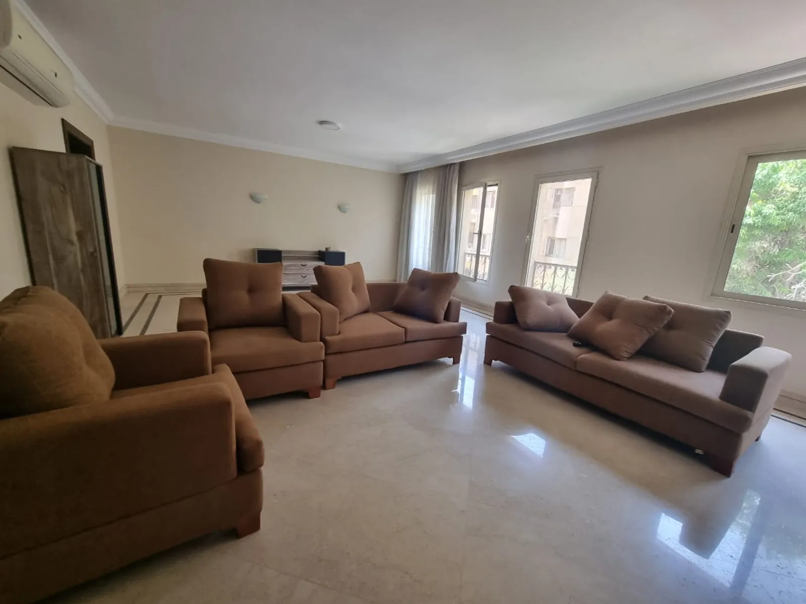 FULLY FURNISHED APARTMENT WITH SHARED SWIMMING POOL FOR RENT IN SARAYAT EL MAADI CAIRO EGYPT - #5674 - Modern furnished