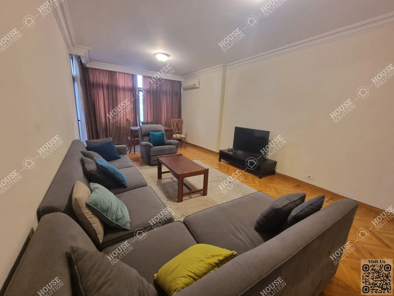 LIVING AREA  @ Apartments For Rent In Maadi Maadi Sarayat Area: 265 m² consists of 4 Bedrooms 4 Bathrooms Modern furnished 5 stars #5677-1