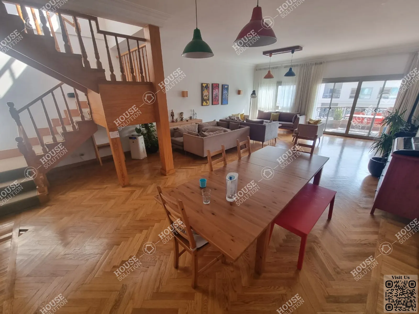 غرفة الاستقبال @ رووف للإيجار في المعادي سرايات المعادي مساحة: 450 م² تتكون من 4 غرفة 4 حمام نصف مفروش 5 نجوم #5683-0