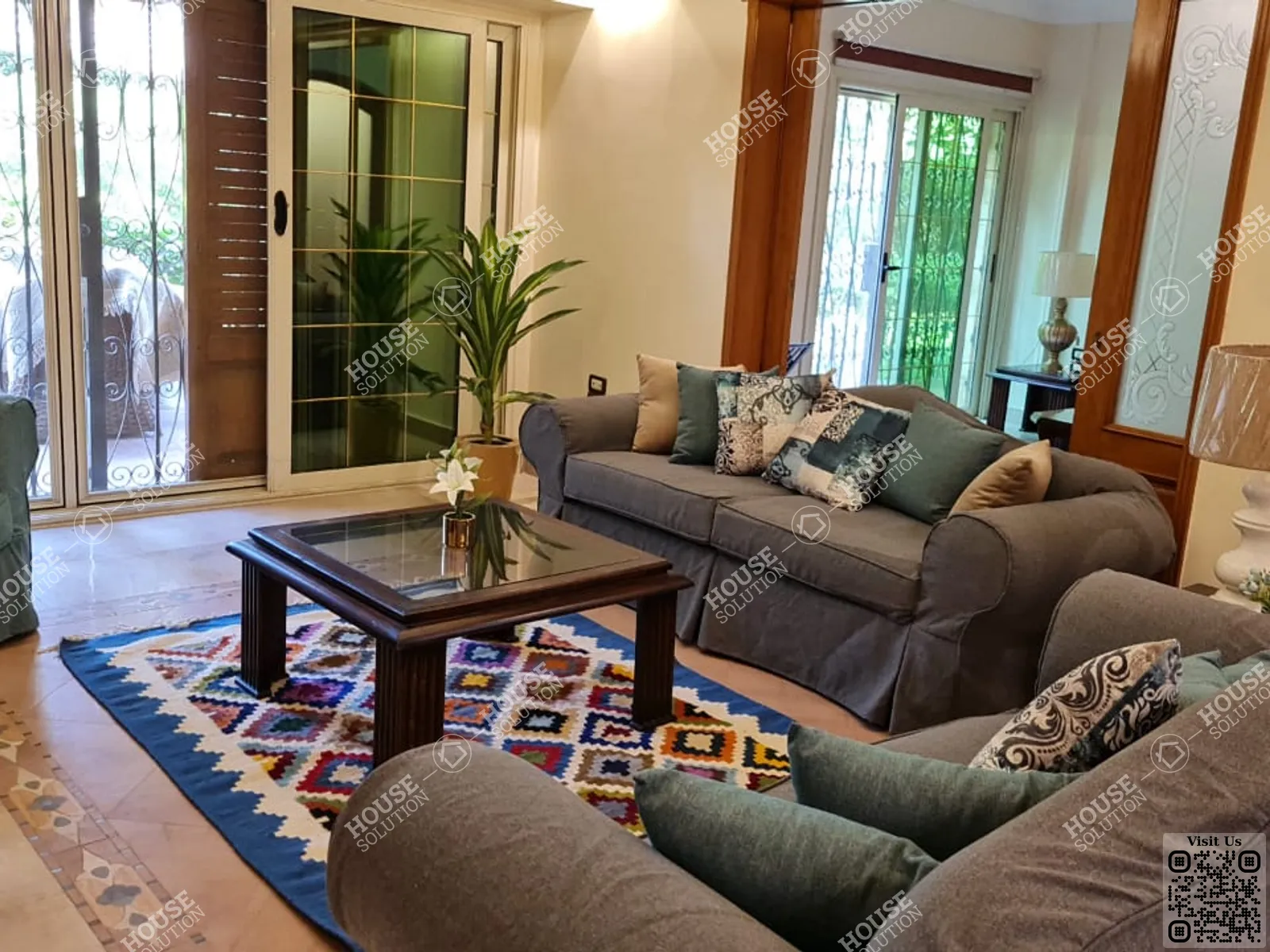 RECEPTION  @ Ground Floors For Rent In Maadi Maadi Sarayat Area: 250 m² consists of 2 Bedrooms 3 Bathrooms Furnished 5 stars #5694-0