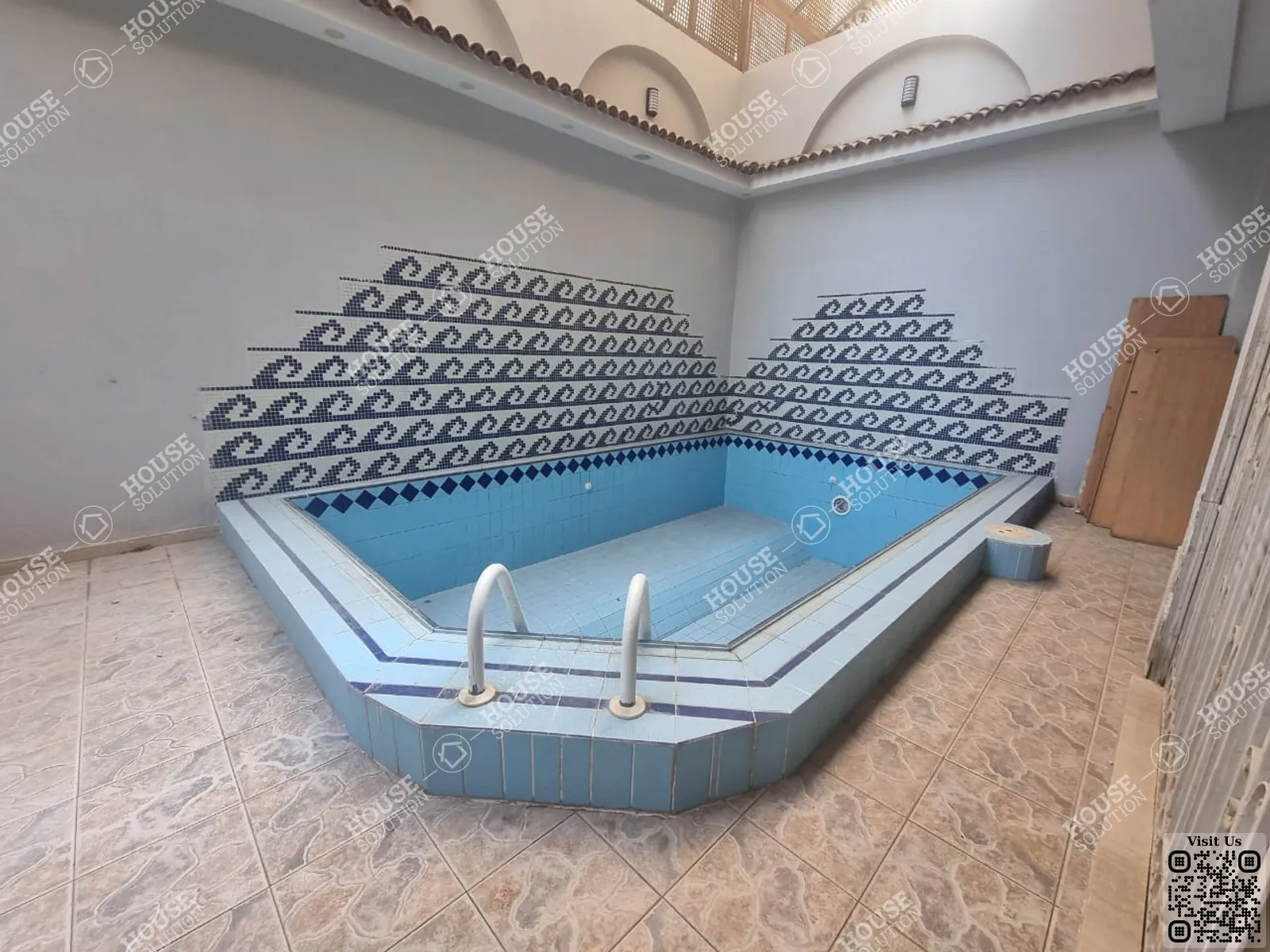PRIVATE SWIMMING POOL  @ Ground Floors For Rent In Maadi Maadi Sarayat Area: 500 m² consists of 4 Bedrooms 4 Bathrooms Semi furnished 5 stars #5699-0