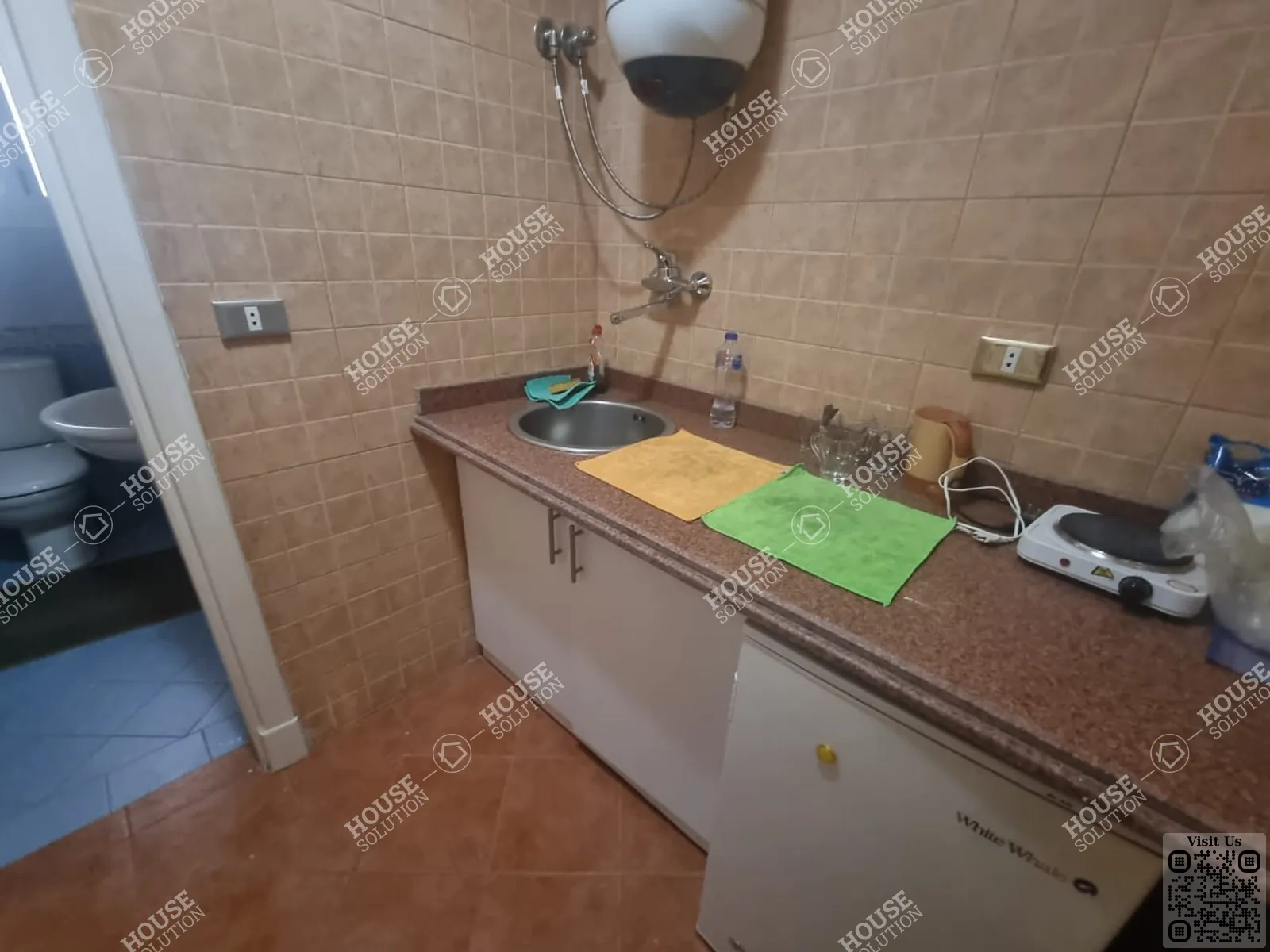 KITCHEN @ Office spaces For Rent In Maadi Maadi Sarayat Area: 90 m² consists of 2 Bedrooms 1 Bathrooms Semi furnished 5 stars #5705-2
