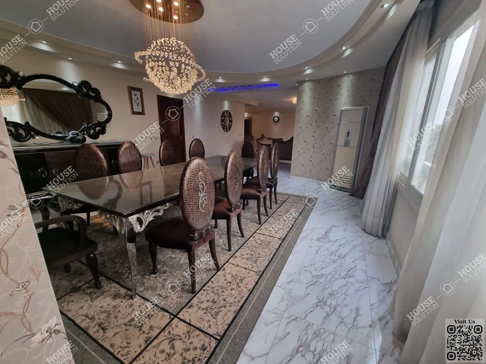 DINING AREA @ Apartments For Rent In Maadi Maadi Sarayat Area: 450 m² consists of 4 Bedrooms 3 Bathrooms Semi furnished 5 stars #5712-1