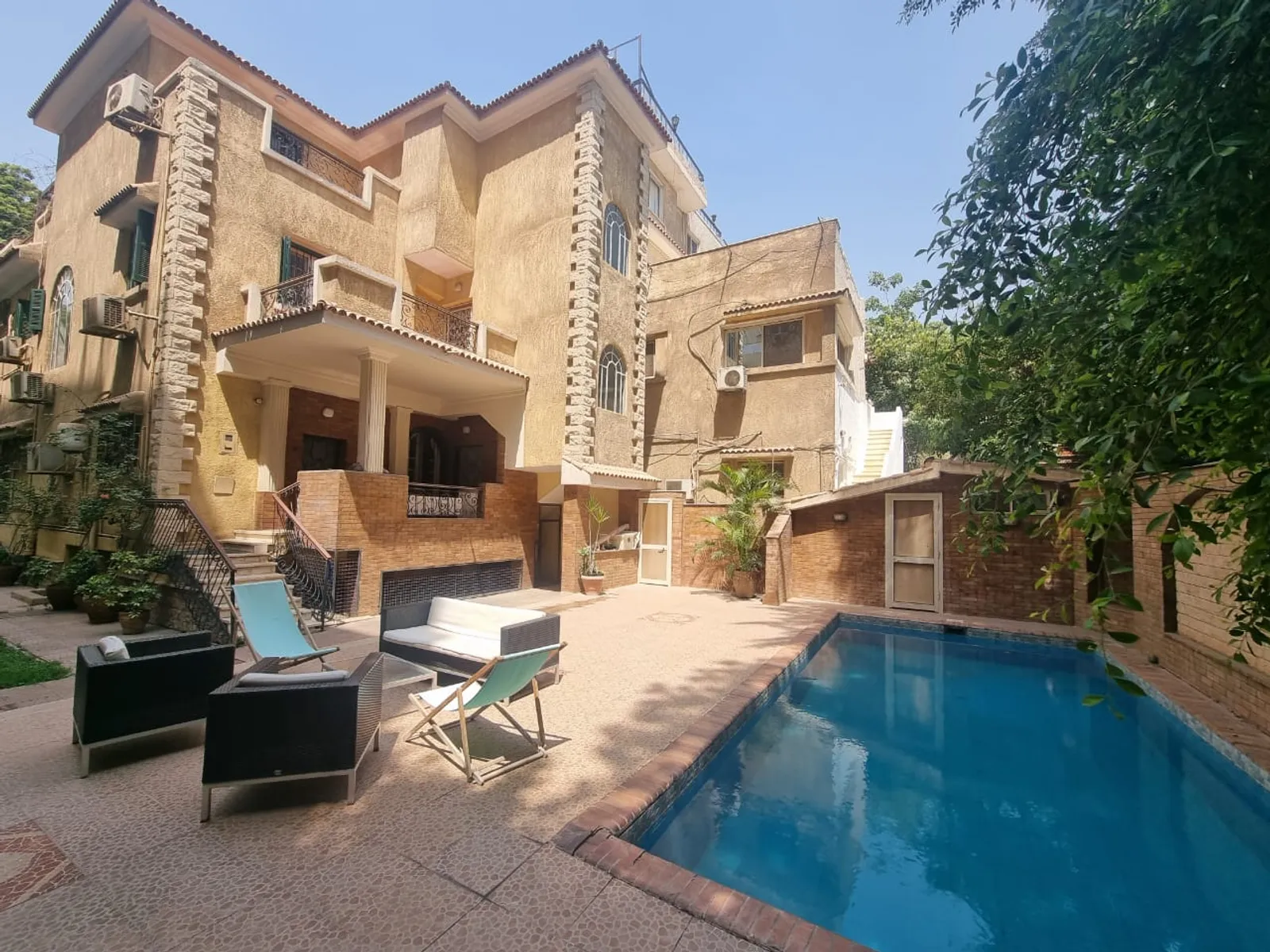 SUNNY VILLA WITH SWIMMING POOL FOR RENT IN MAADI SARAYAT CAIRO EGYPT  - #5713 - Semi furnished