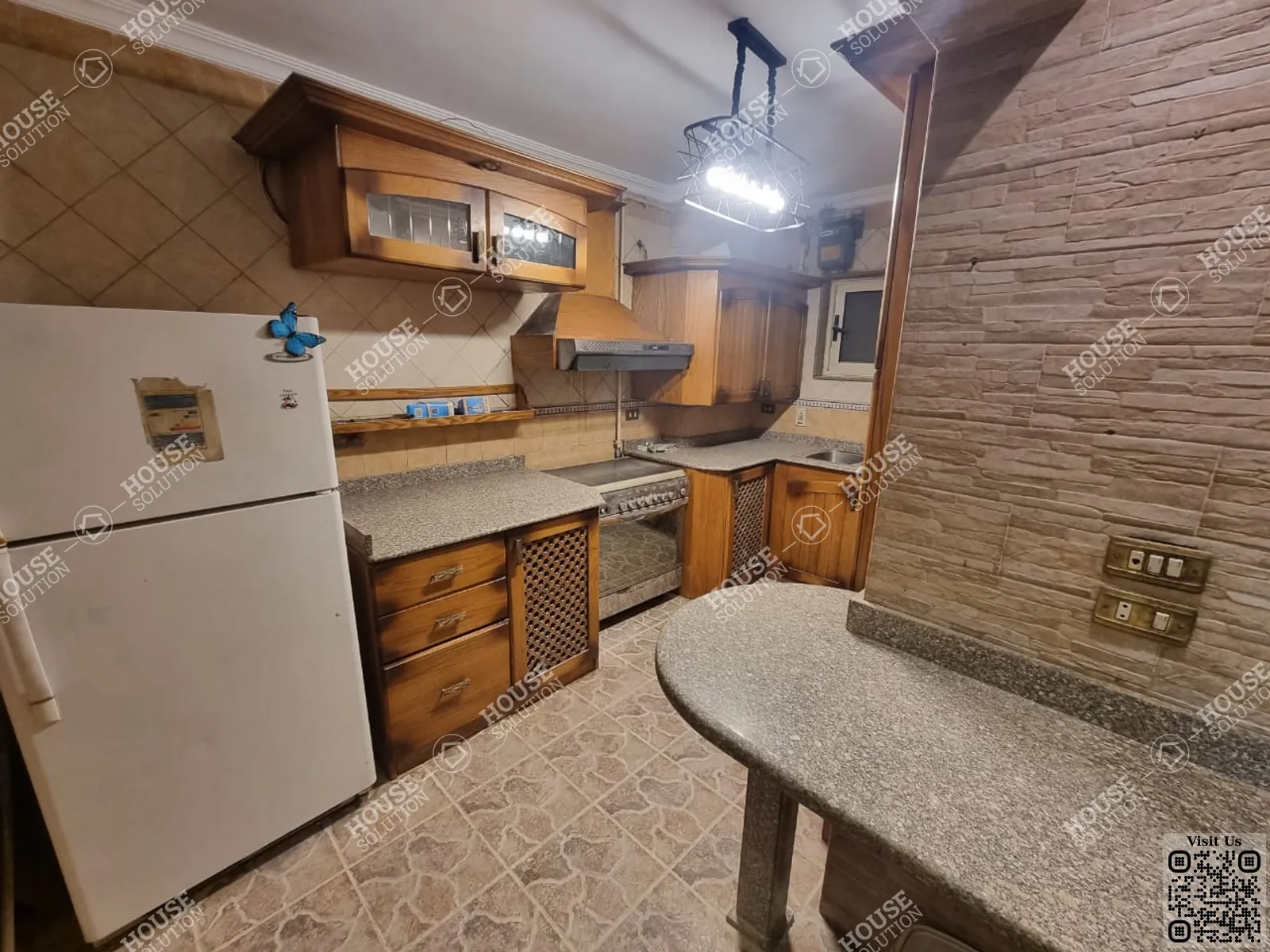 KITCHEN @ Apartments For Rent In Maadi Maadi Sarayat Area: 185 m² consists of 3 Bedrooms 2 Bathrooms Semi furnished 5 stars #5720-1