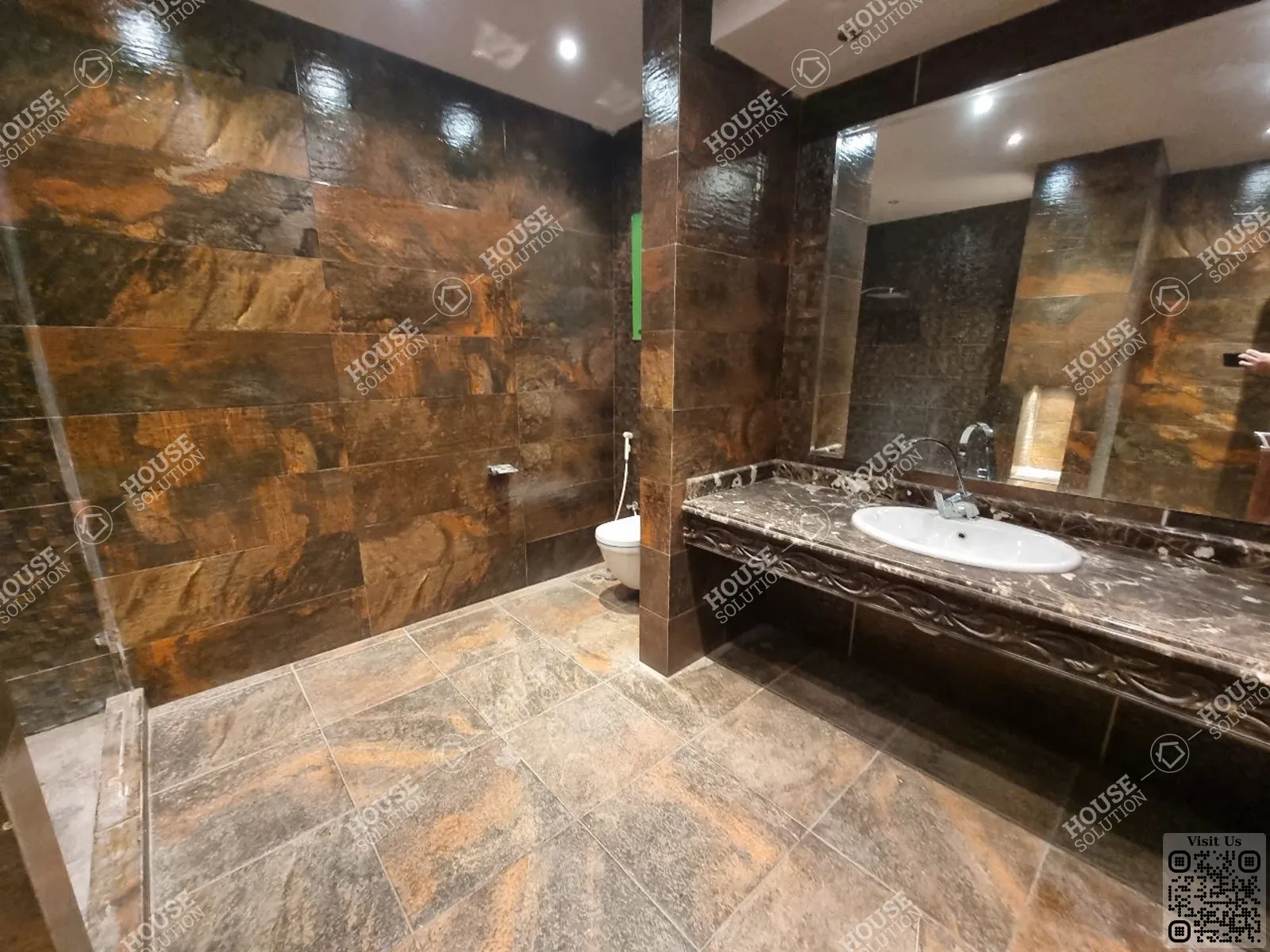 BATHROOM @ Office spaces For Rent In Maadi Maadi Sarayat Area: 350 m² consists of 4 Bedrooms 3 Bathrooms Semi furnished 5 stars #5721-2
