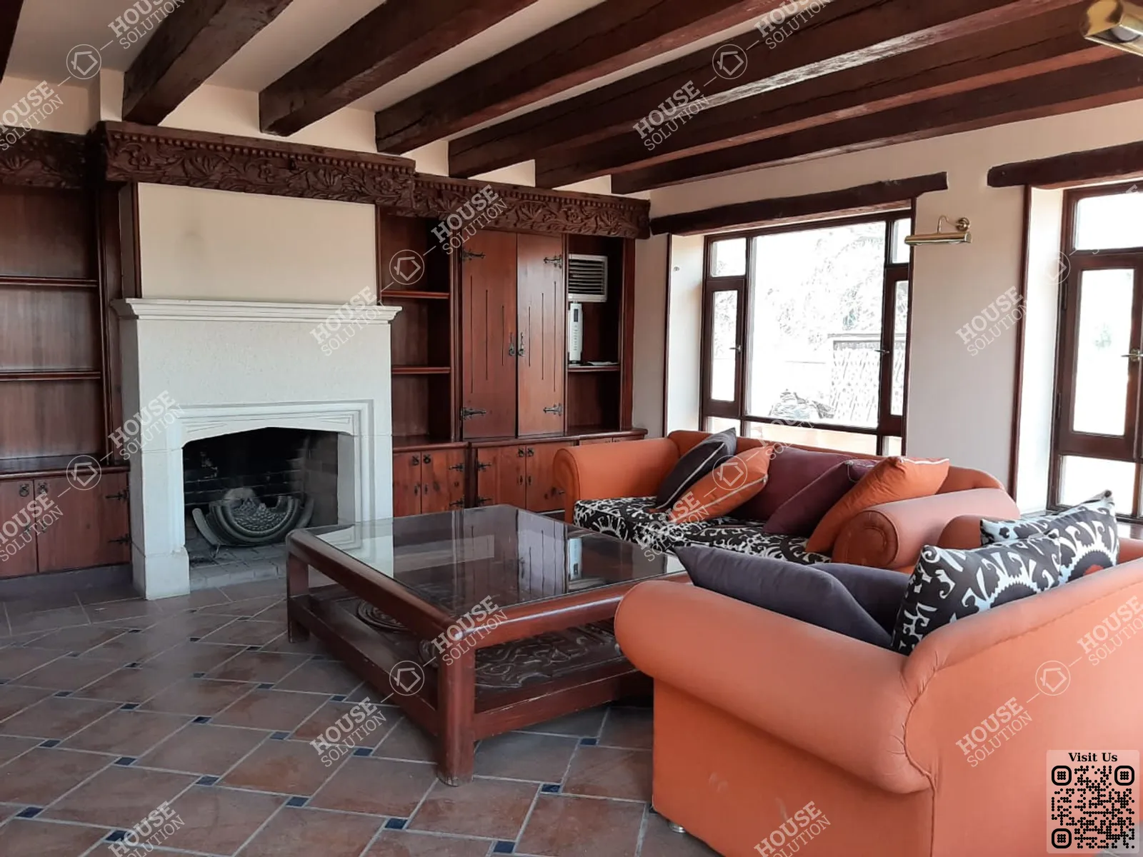 LIVING AREA  @ Penthouses For Rent In Maadi Maadi Sarayat Area: 320 m² consists of 3 Bedrooms 4 Bathrooms Modern furnished 5 stars #5727-2