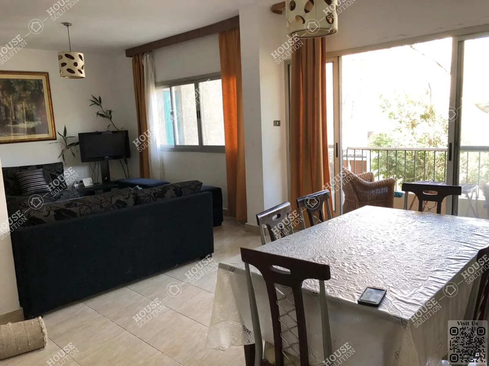 غرفة الاستقبال @ شقق للإيجار في المعادي دجله المعادي مساحة: 120 م² تتكون من 2 غرفة 2 حمام مفروش 5 نجوم #5738-1