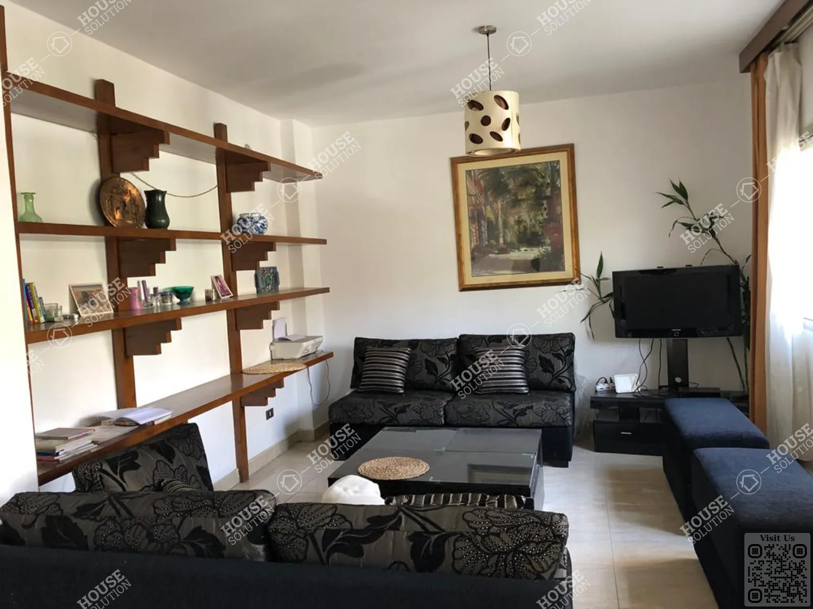 غرفة الاستقبال @ شقق للإيجار في المعادي دجله المعادي مساحة: 120 م² تتكون من 2 غرفة 2 حمام مفروش 5 نجوم #5738-0