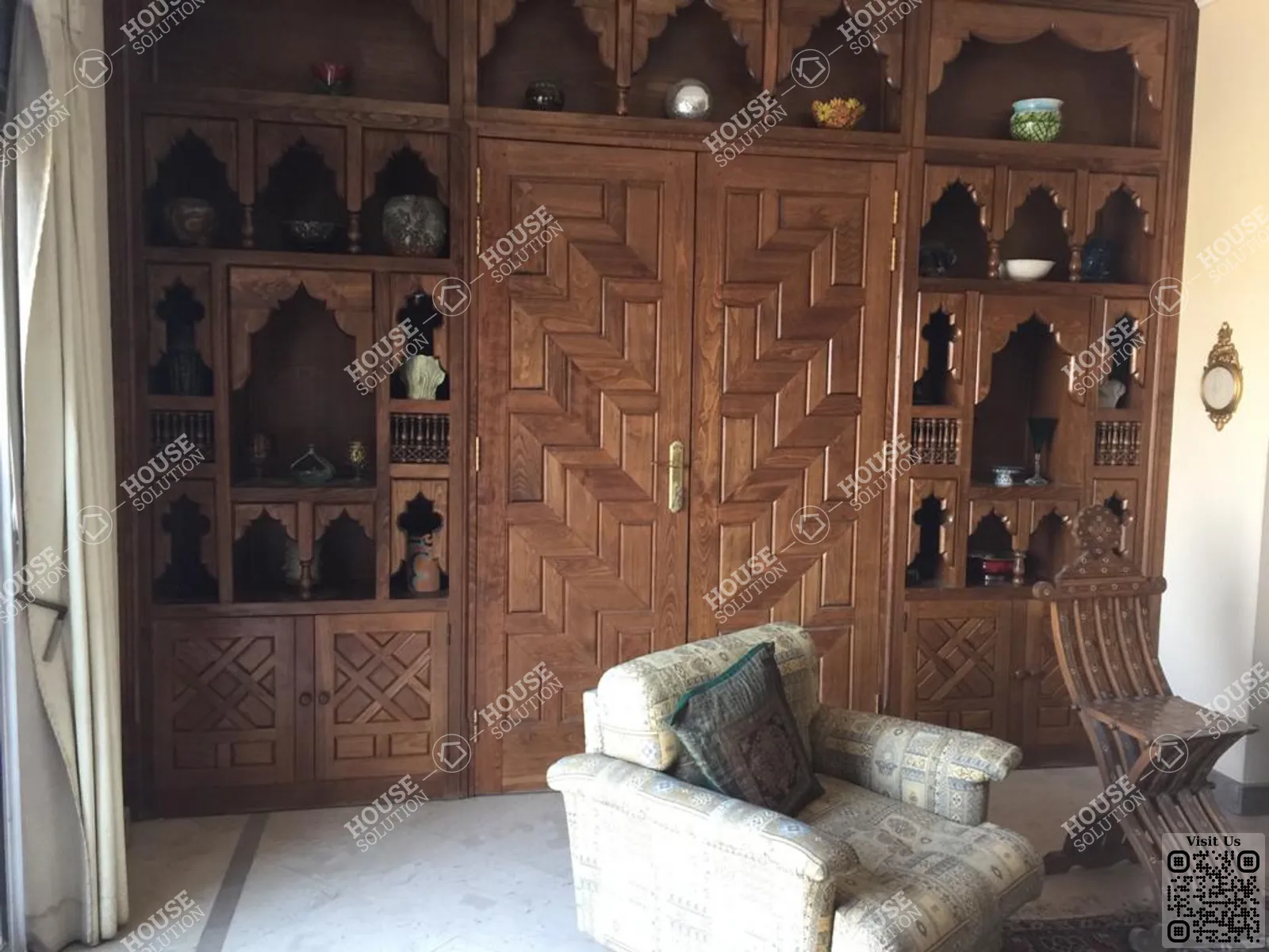 غرفة الاستقبال @ رووف للإيجار في المعادي دجله المعادي مساحة: 300 م² تتكون من 3 غرفة 3 حمام مفروش 5 نجوم #5739-0