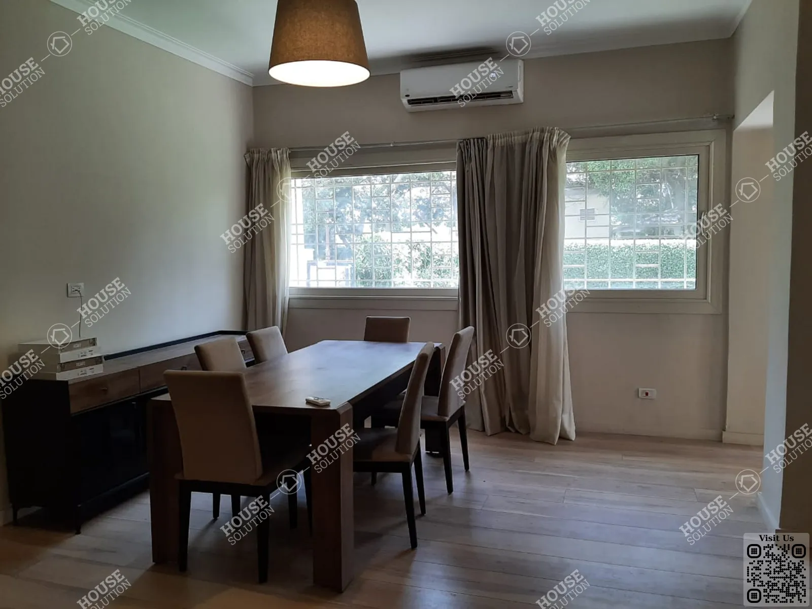 غرفة العشاء @ دور ارضي للإيجار في المعادي دجله المعادي مساحة: 150 م² تتكون من 2 غرفة 2 حمام مفروش مودرن 5 نجوم #5754-0