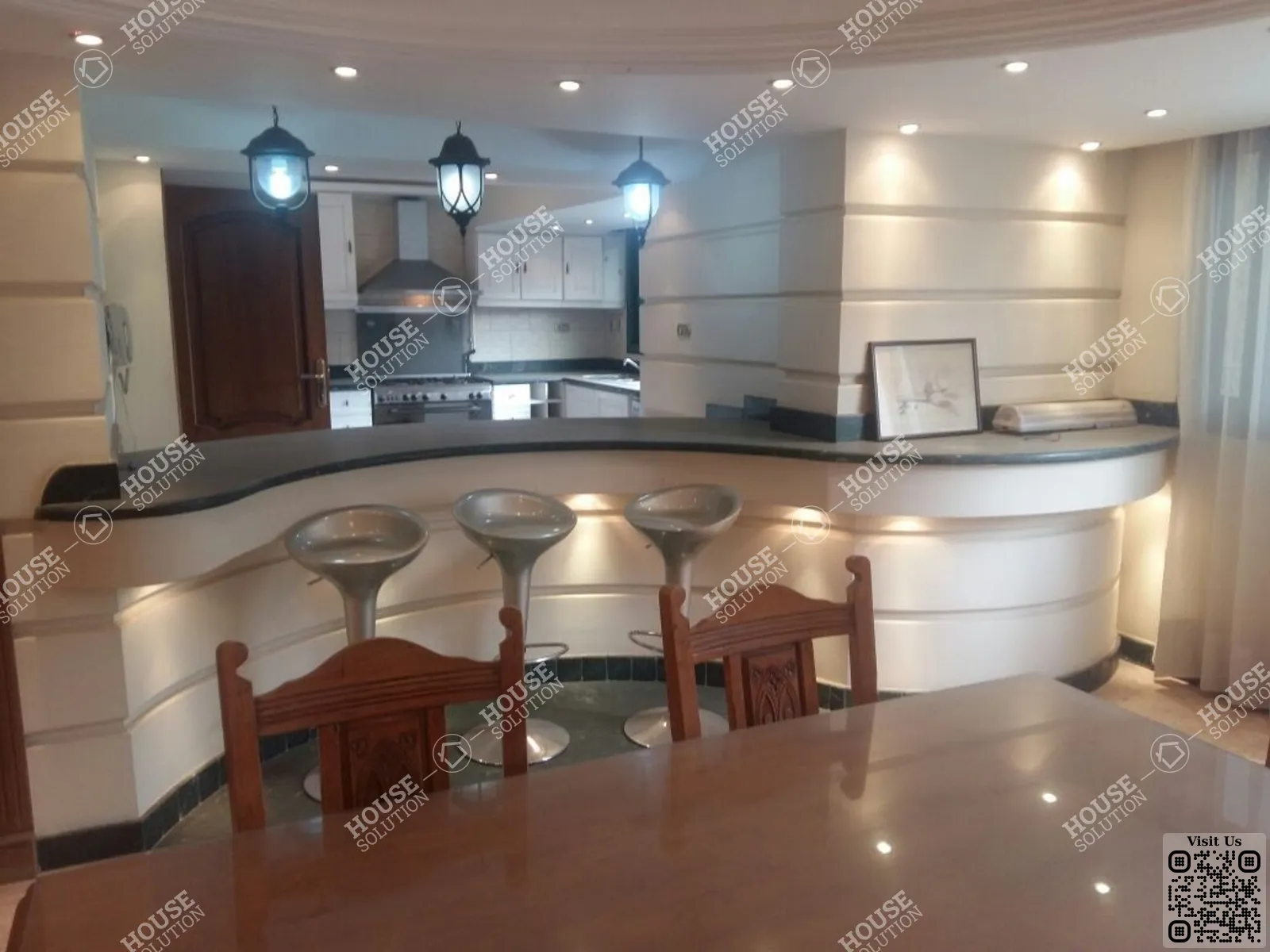 KITCHEN  @ Apartments For Rent In Maadi Maadi Sarayat Area: 200 m² consists of 3 Bedrooms 2 Bathrooms Furnished 4 stars #5756-1