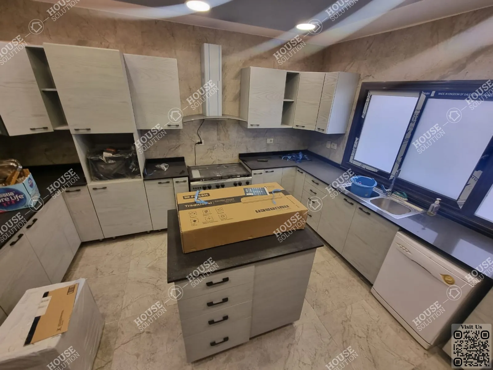 KITCHEN  @ Apartments For Rent In Maadi Maadi Sarayat Area: 265 m² consists of 4 Bedrooms 4 Bathrooms Semi furnished 5 stars #5770-1