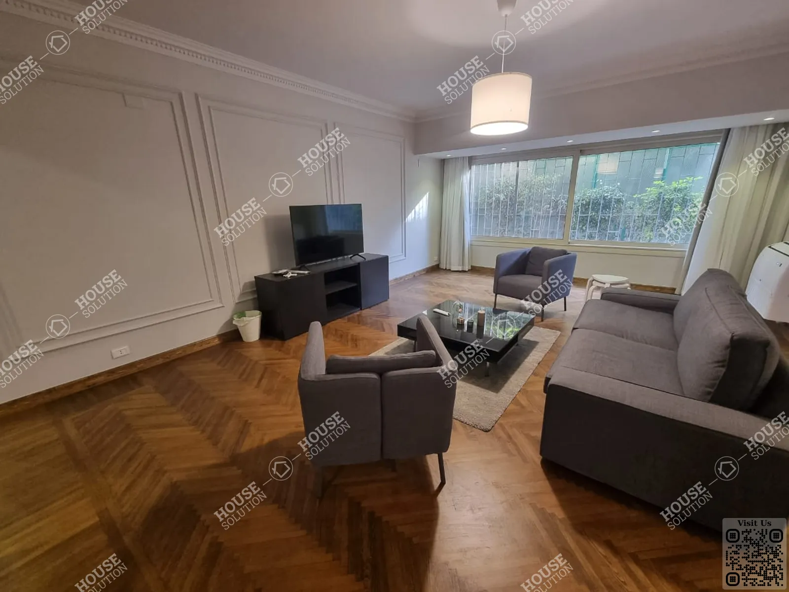 غرفة الاستقبال @ دور ارضي للإيجار في المعادي دجله المعادي مساحة: 220 م² تتكون من 4 غرفة 4 حمام مفروش مودرن 5 نجوم #5777-0