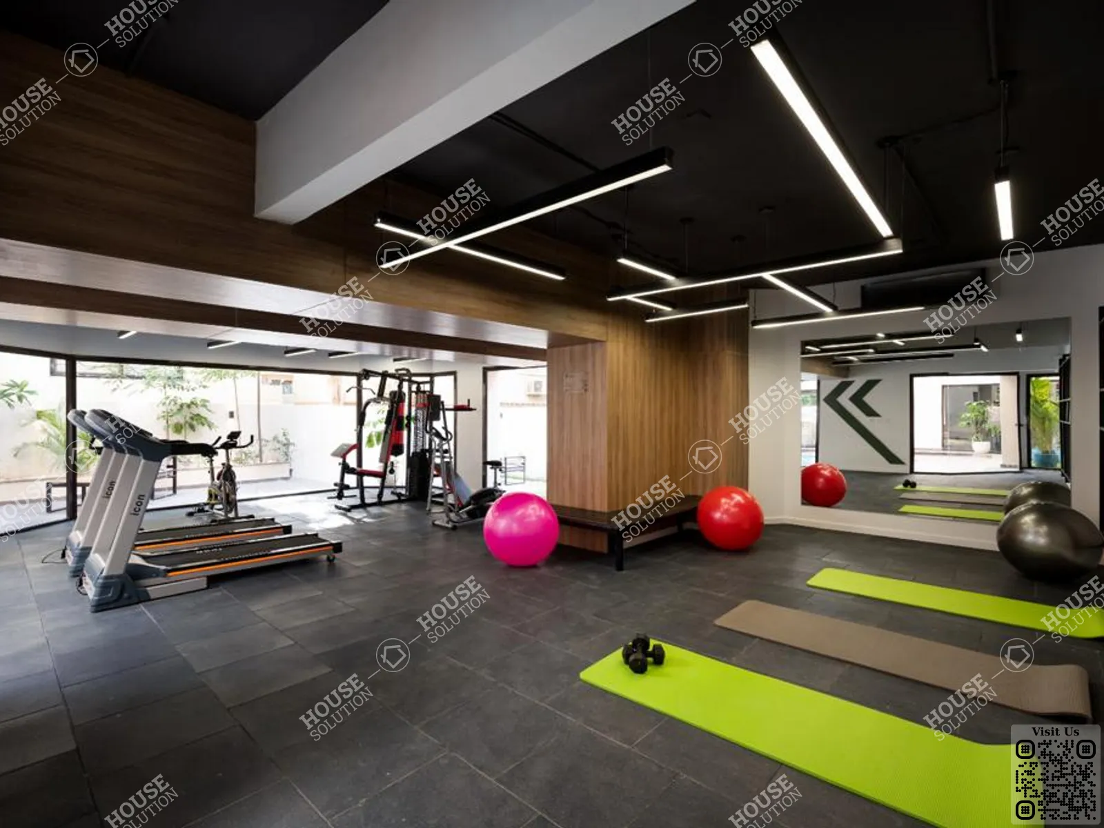 GYM  @ Studios For Rent In Maadi Maadi Sarayat Area: 70 m² consists of 1 Bedrooms 1 Bathrooms Modern furnished 5 stars #5778-2