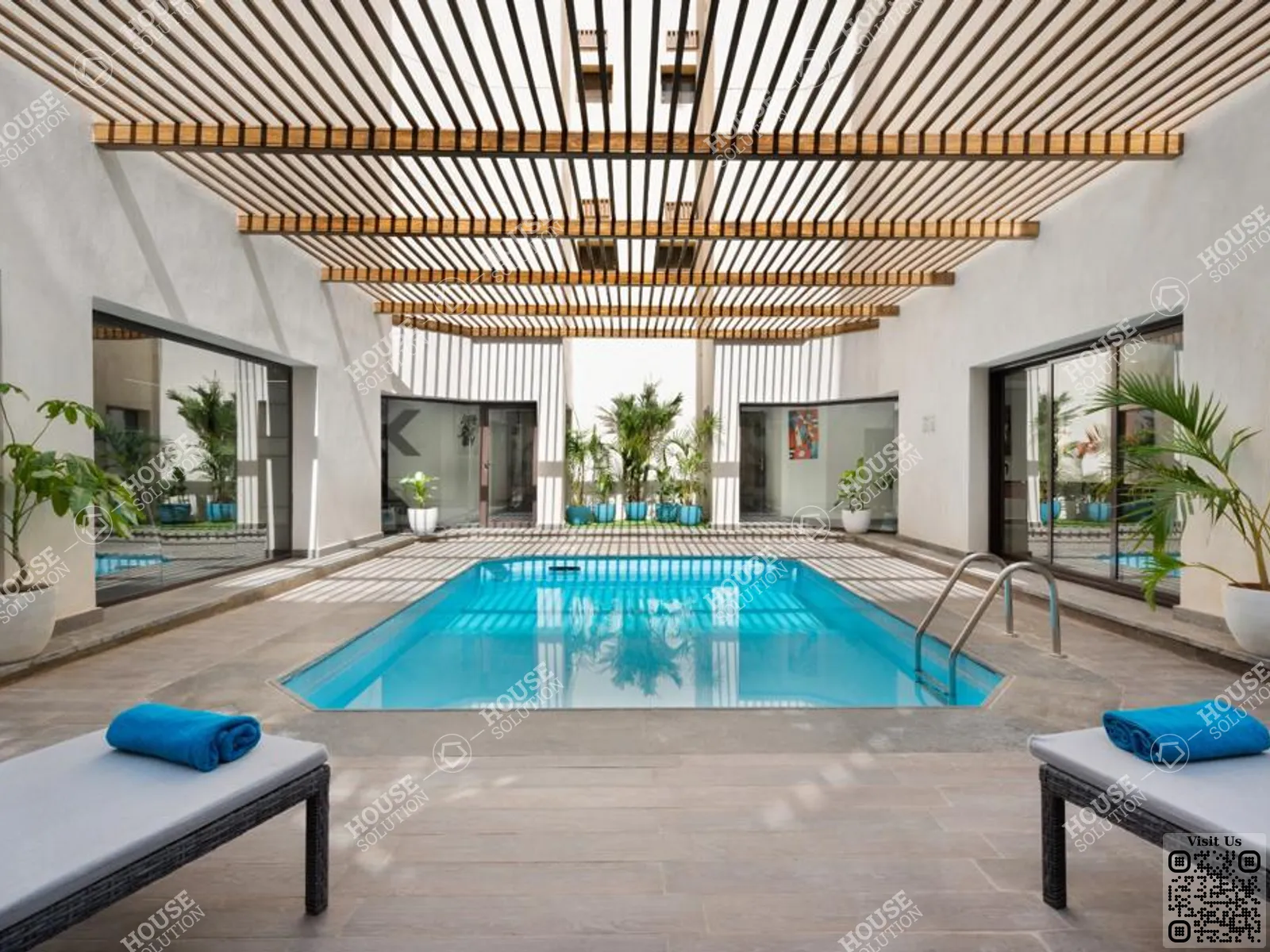 SHARED SWIMMING POOL  @ Studios For Rent In Maadi Maadi Sarayat Area: 70 m² consists of 1 Bedrooms 1 Bathrooms Modern furnished 5 stars #5778-1