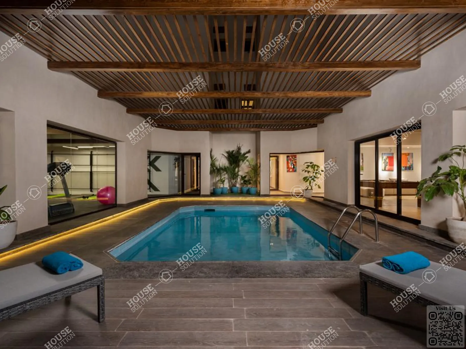 SHARED SWIMMING POOL  @ Duplexes For Rent In Maadi Maadi Sarayat Area: 140 m² consists of 2 Bedrooms 3 Bathrooms Modern furnished 5 stars #5788-1