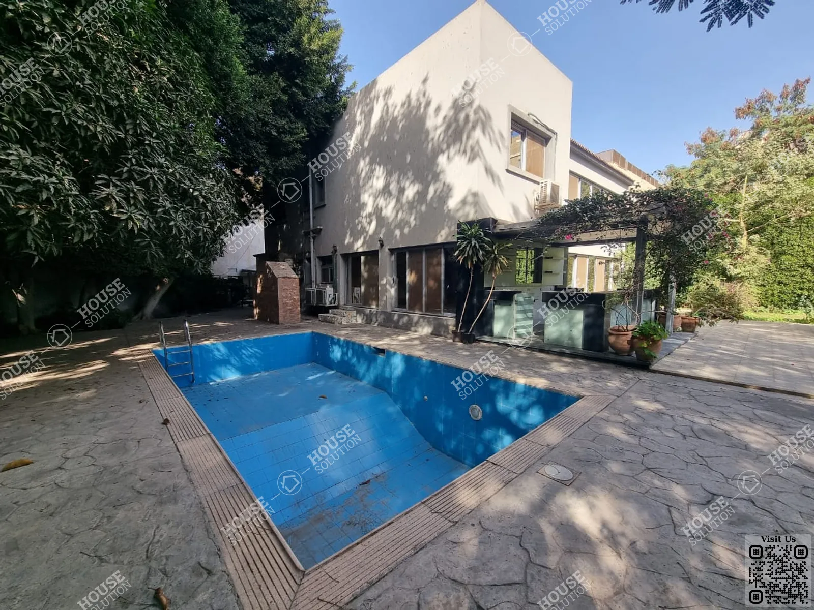 حوض سباحة خاص @ فيلات للإيجار في المعادي دجله المعادي مساحة: 1050 م² تتكون من 5 غرفة 4 حمام نصف مفروش 5 نجوم #5789-1