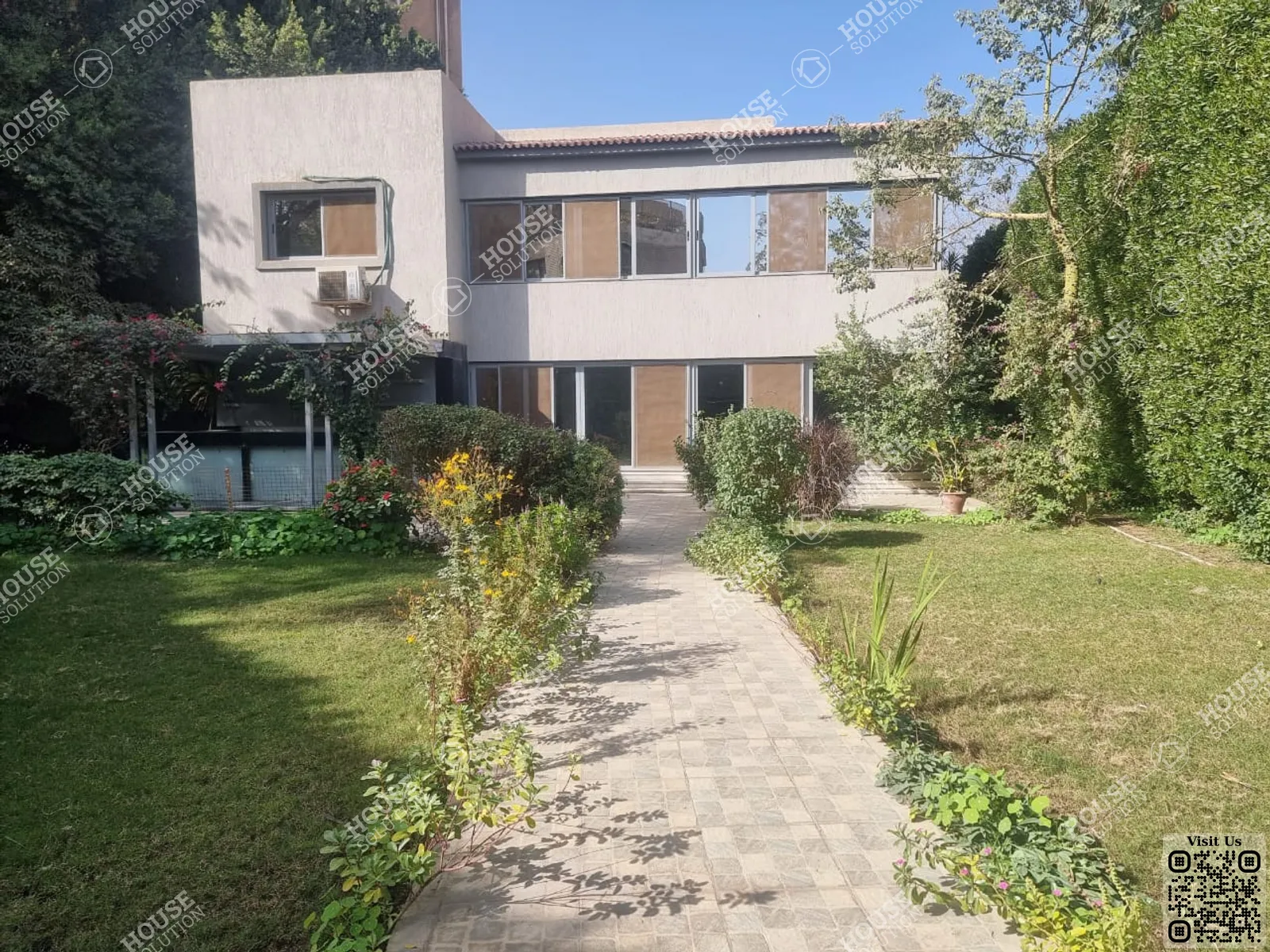 اطلالة خارجية @ فيلات للإيجار في المعادي دجله المعادي مساحة: 1050 م² تتكون من 5 غرفة 4 حمام نصف مفروش 5 نجوم #5789-0