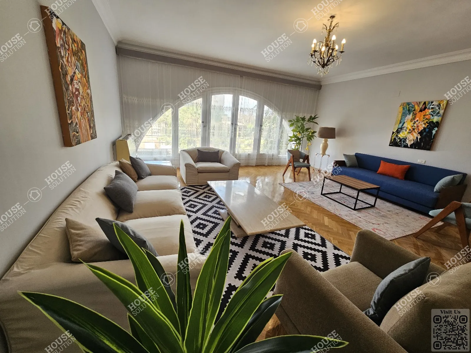 RECEPTION  @ Apartments For Rent In Maadi Maadi Sarayat Area: 220 m² consists of 3 Bedrooms 3 Bathrooms Modern furnished 5 stars #5799-0