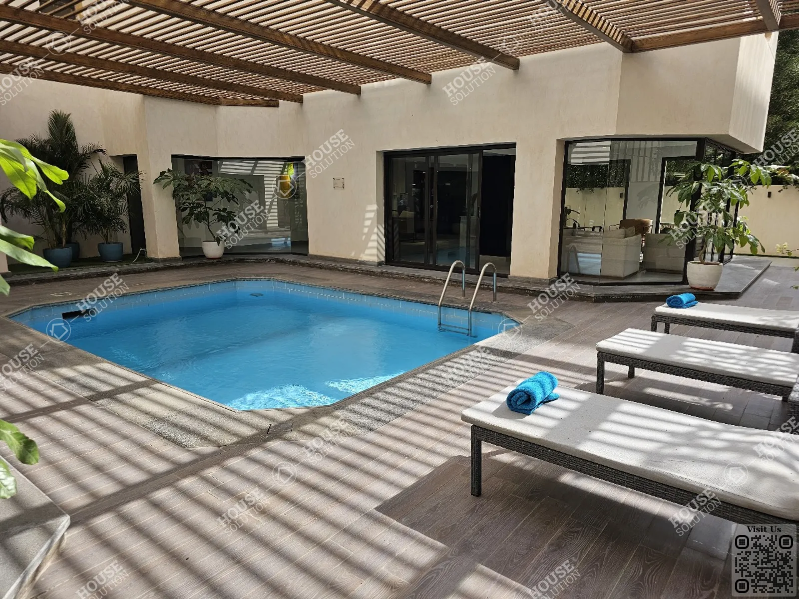 SHARED SWIMMING POOL  @ Studios For Rent In Maadi Maadi Sarayat Area: 45 m² consists of 1 Bedrooms 1 Bathrooms Modern furnished 5 stars #5803-1