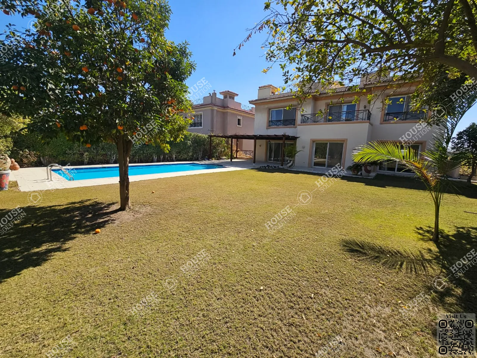 OUTSIDE VIEW  @ Villas For Rent In Katameya katameya Heights Area: 850 m² consists of 4 Bedrooms 5 Bathrooms Semi furnished 5 stars #5809-0