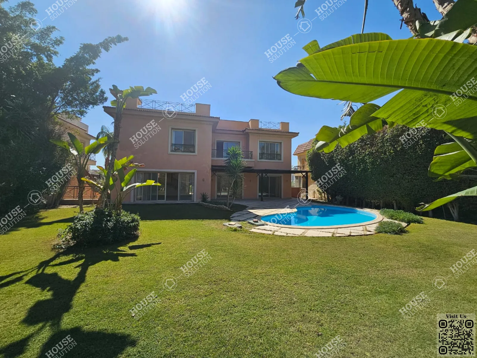 OUTSIDE VIEW  @ Villas For Rent In Katameya katameya Heights Area: 850 m² consists of 4 Bedrooms 5 Bathrooms Semi furnished 5 stars #5810-0