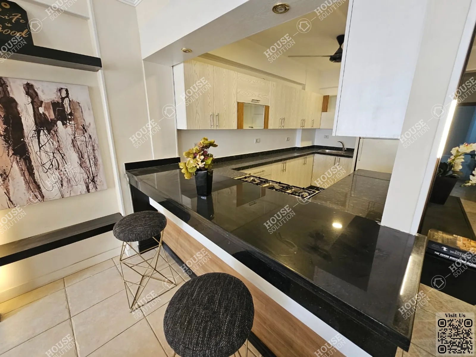 KITCHEN  @ Ground Floors For Rent In Maadi Maadi Degla Area: 125 m² consists of 2 Bedrooms 2 Bathrooms Modern furnished 5 stars #5812-2