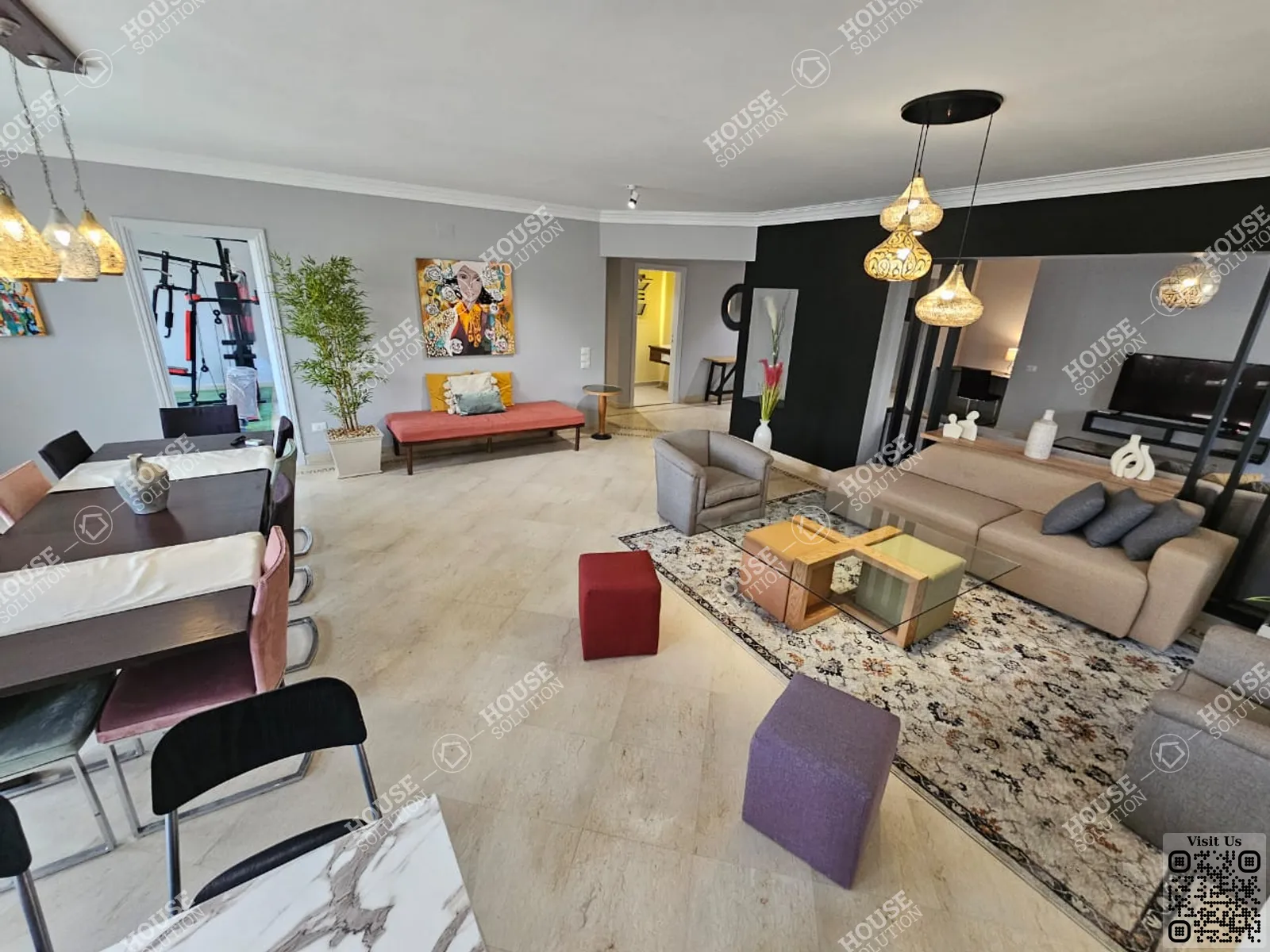 RECEPTION  @ Apartments For Rent In Maadi Maadi Sarayat Area: 320 m² consists of 4 Bedrooms 3 Bathrooms Modern furnished 5 stars #5817-0