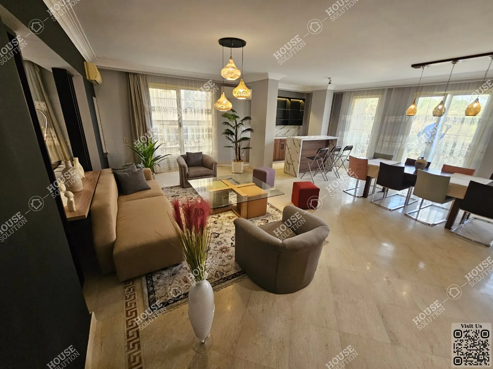 RECEPTION @ Apartments For Rent In Maadi Maadi Sarayat Area: 320 m² consists of 4 Bedrooms 3 Bathrooms Modern furnished 5 stars #5817-1