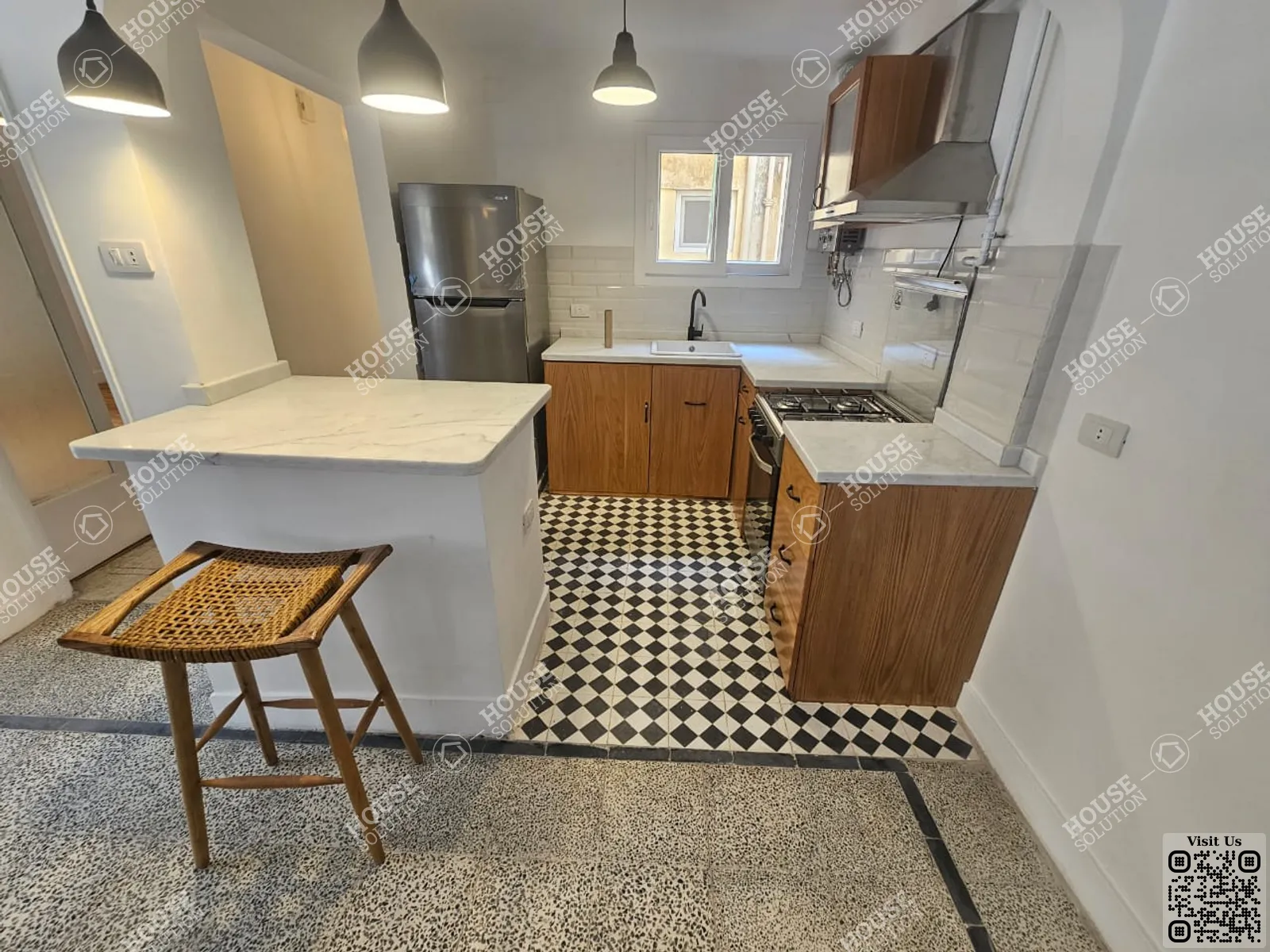 KITCHEN  @ Apartments For Rent In Maadi Maadi Sarayat Area: 185 m² consists of 3 Bedrooms 2 Bathrooms Modern furnished 5 stars #5841-1