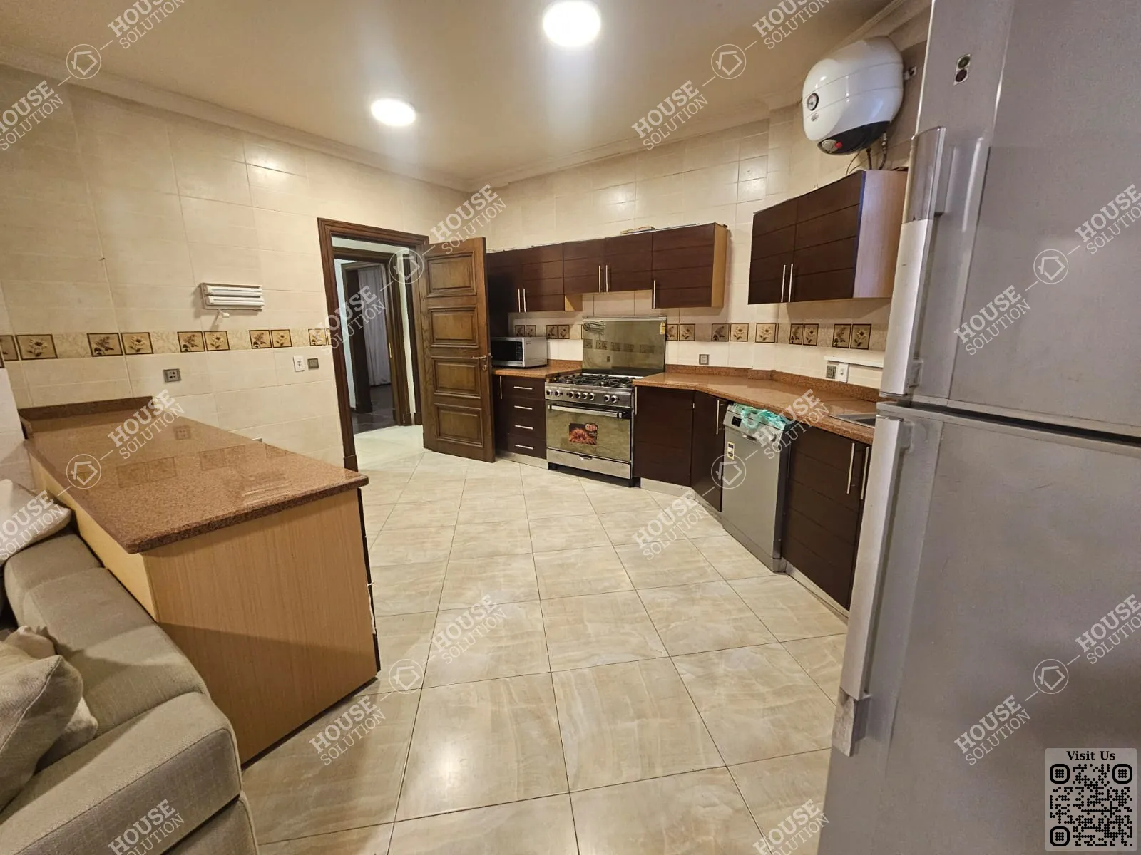 مطبخ	 @ دور ارضي للإيجار في المعادي سرايات المعادي مساحة: 280 م² تتكون من 4 غرفة 4 حمام مفروش مودرن 5 نجوم #5842-1