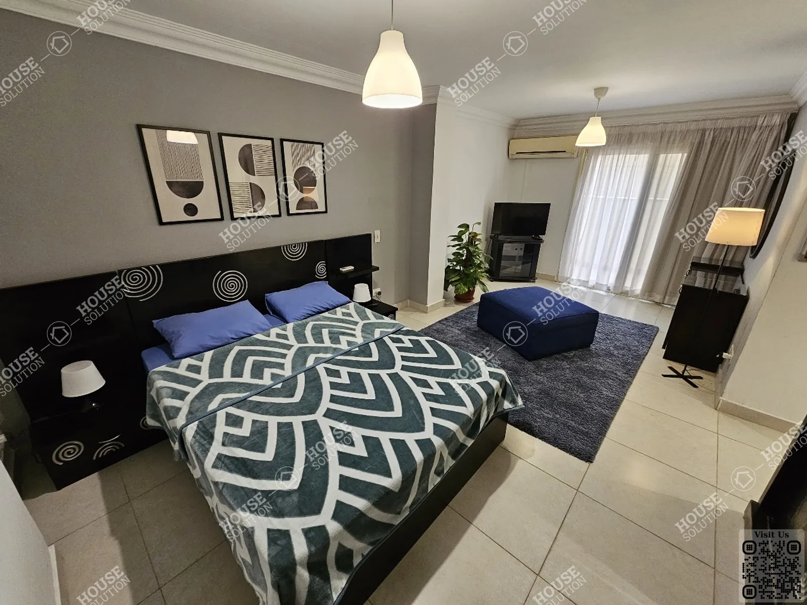 FIRST BEDROOM @ Apartments For Rent In Maadi Maadi Degla Area: 125 m² consists of 2 Bedrooms 2 Bathrooms Modern furnished 5 stars #5871-2