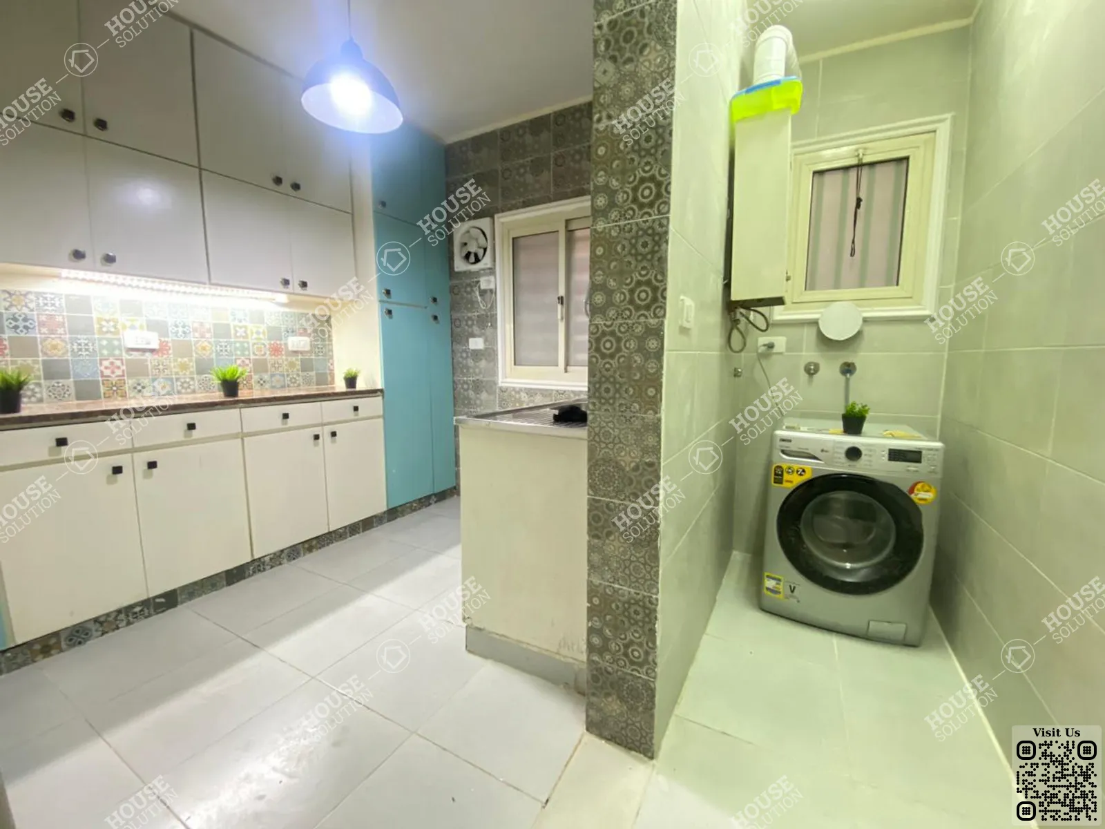 KITCHEN  @ Apartments For Rent In Maadi Maadi Degla Area: 110 m² consists of 2 Bedrooms 2 Bathrooms Modern furnished 5 stars #5879-1