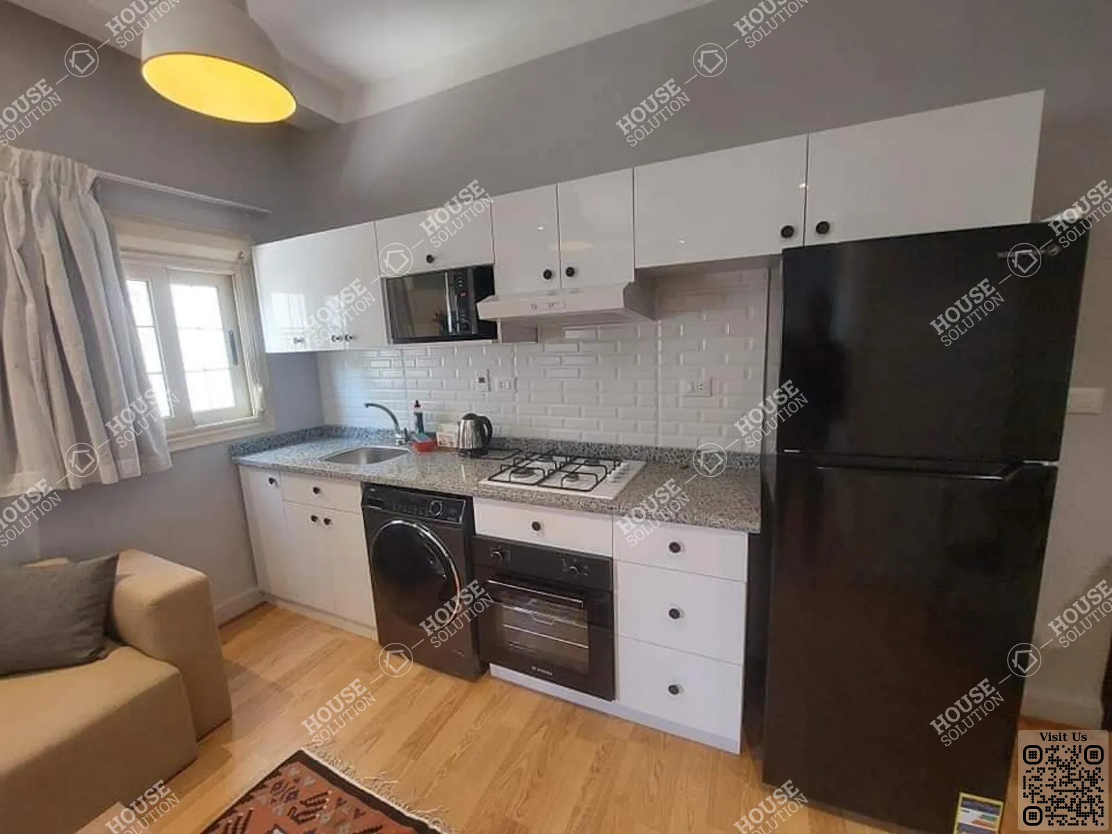 KITCHEN  @ Studios For Rent In Maadi Maadi Sarayat Area: 50 m² consists of 1 Bedrooms 1 Bathrooms Modern furnished 5 stars #5882-2