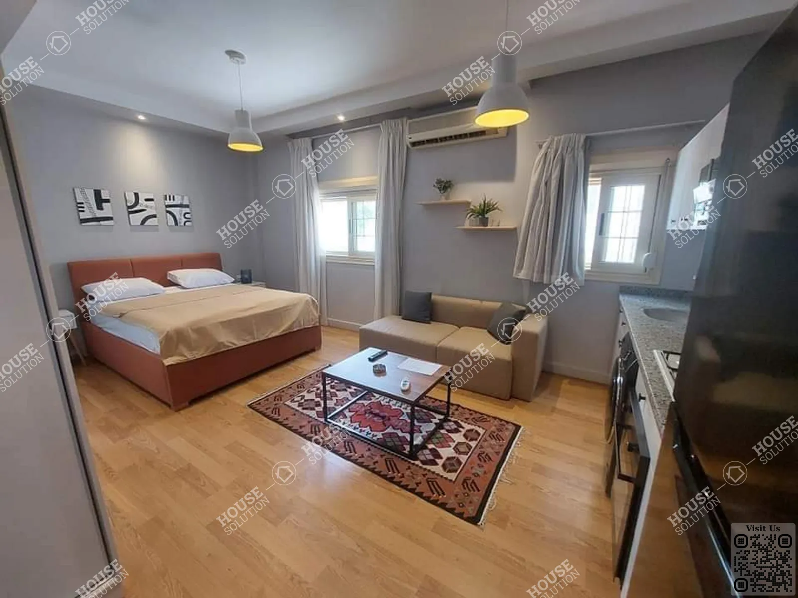 MASTER BEDROOM  @ Studios For Rent In Maadi Maadi Sarayat Area: 50 m² consists of 1 Bedrooms 1 Bathrooms Modern furnished 5 stars #5882-1