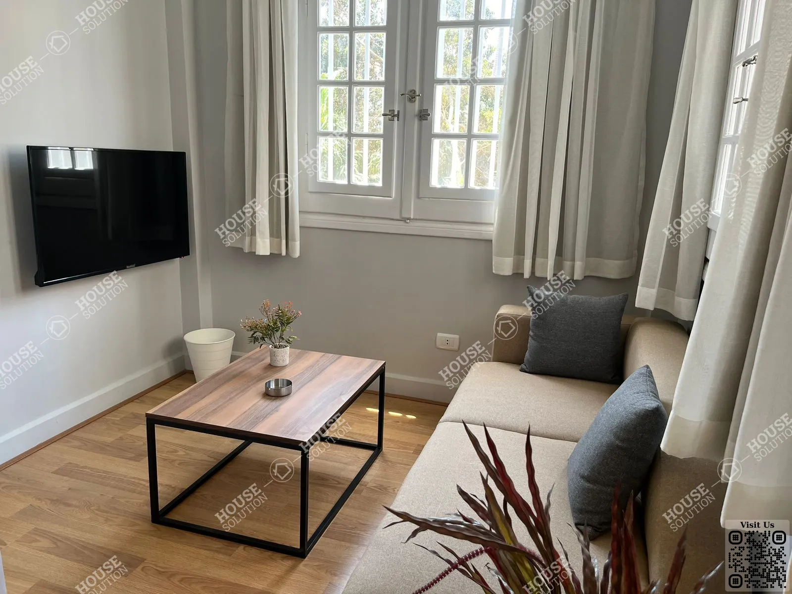 LIVING AREA  @ Studios For Rent In Maadi Maadi Sarayat Area: 90 m² consists of 1 Bedrooms 1 Bathrooms Modern furnished 5 stars #5884-1