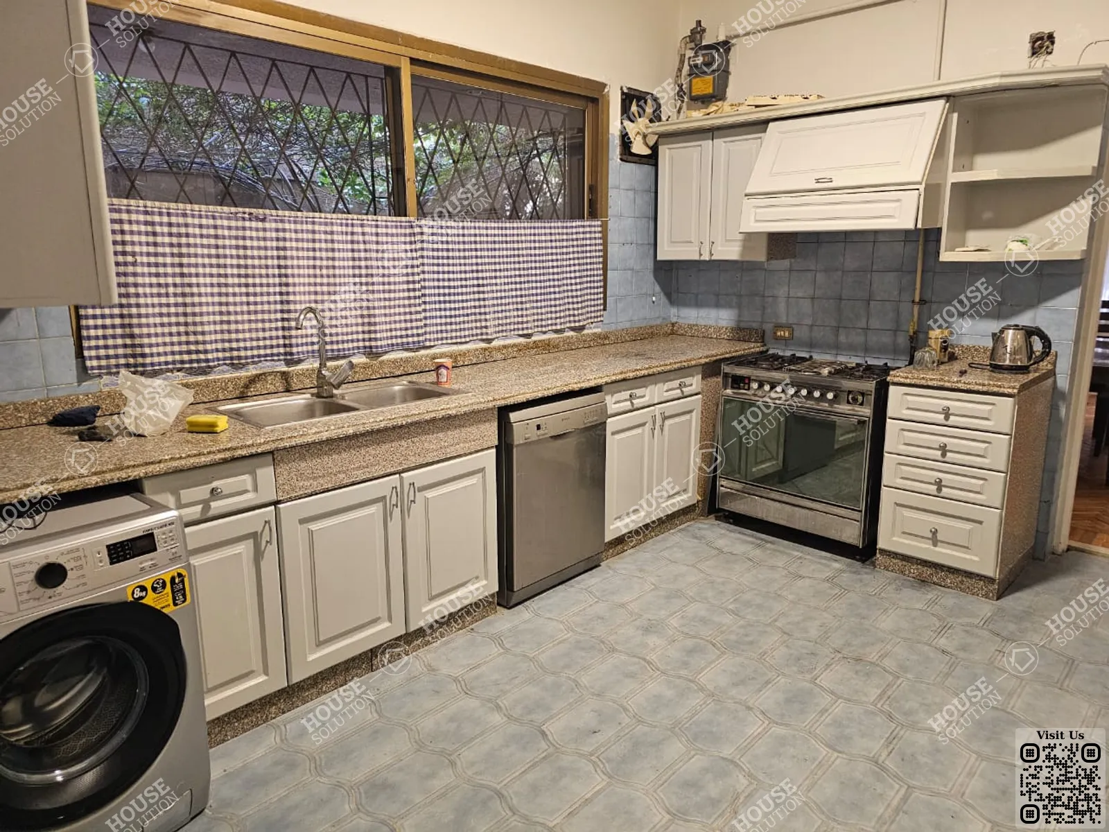 مطبخ @ دور ارضي للإيجار في المعادي سرايات المعادي مساحة: 220 م² تتكون من 3 غرفة 3 حمام مفروش 5 نجوم #5901-2