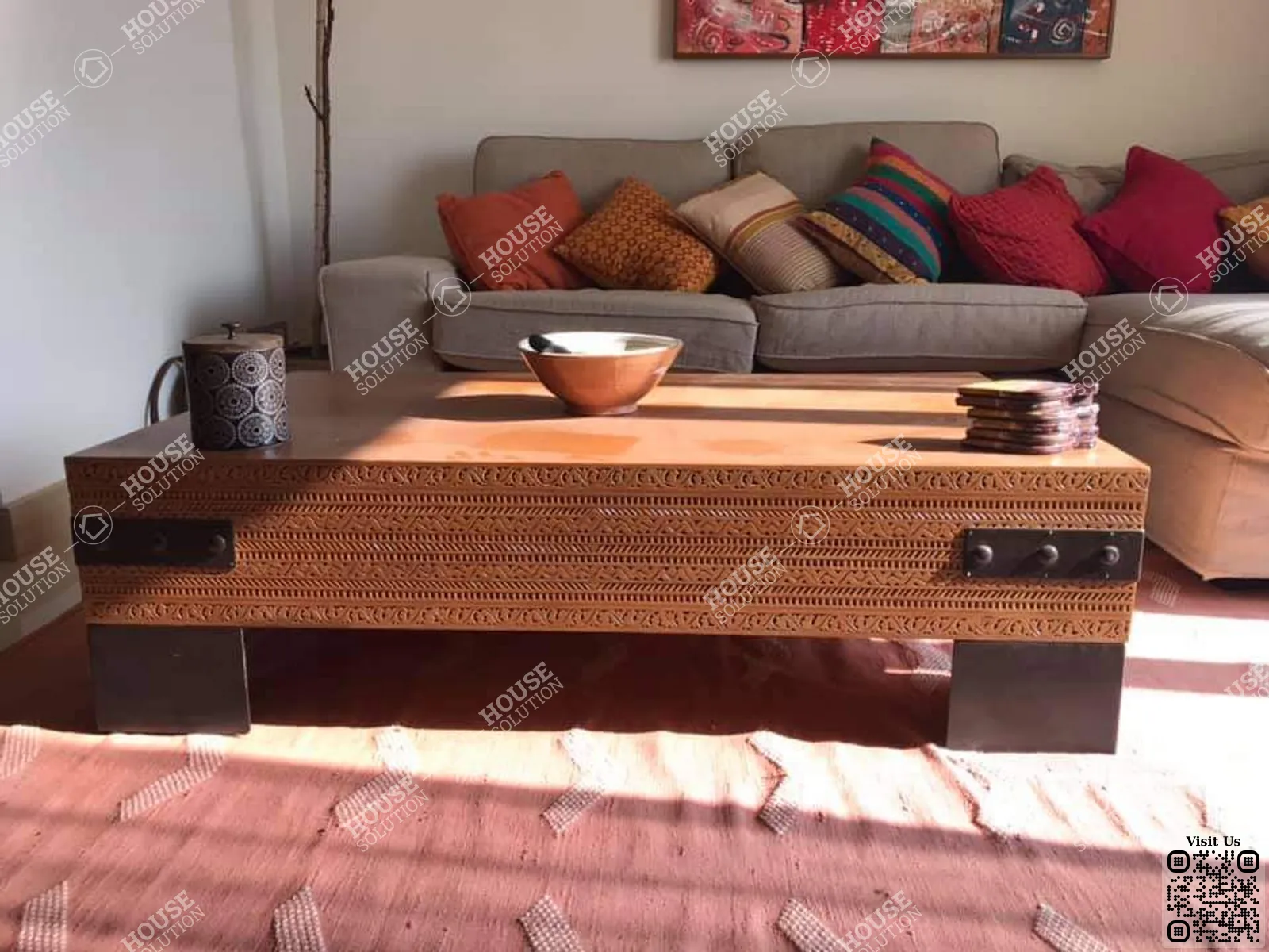 غرفة الاستقبال	 @ ستوديو للإيجار في القاهرة الجديدة فيليدج مساحة: 125 م² تتكون من 1 غرفة 1 حمام مفروش مودرن 5 نجوم #5920-0
