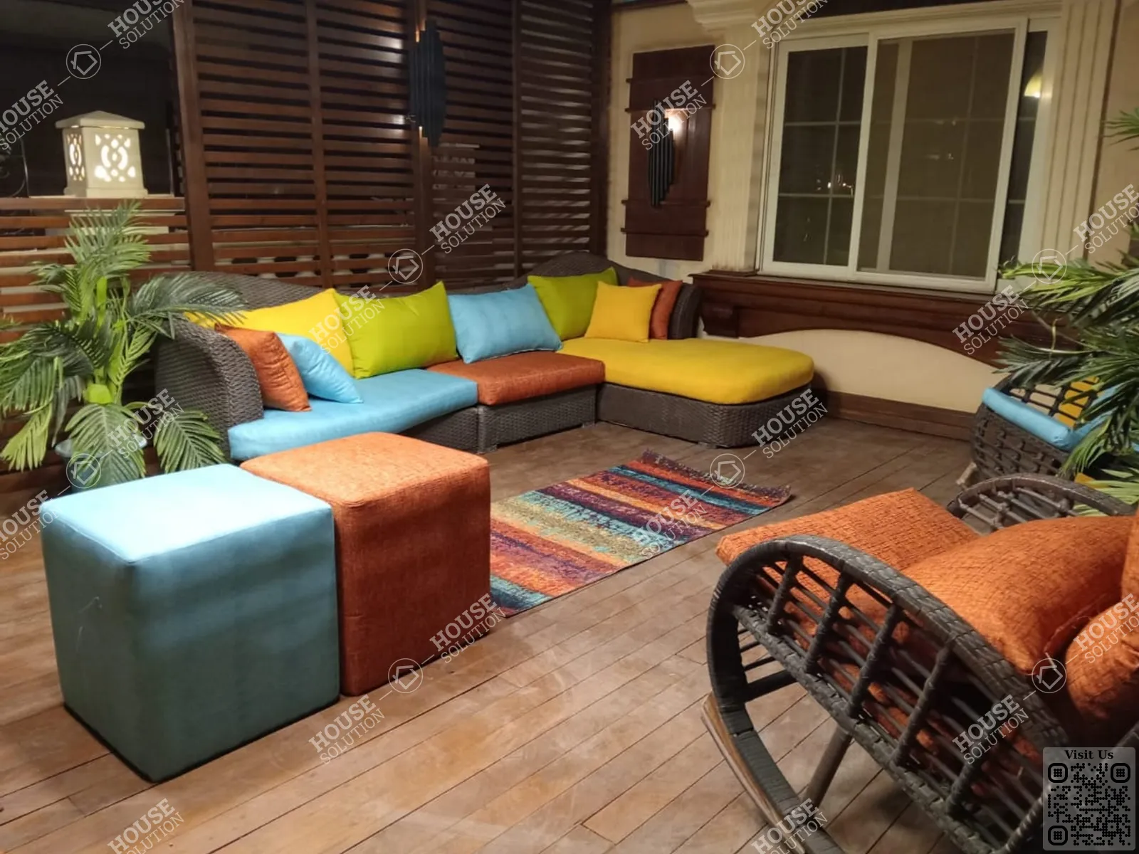 TERRACE  @ Penthouses For Rent In New Cairo Cairo Festival City Al-Futtaim Area: 220 m² consists of 3 Bedrooms 3 Bathrooms Modern furnished 5 stars #5921-2